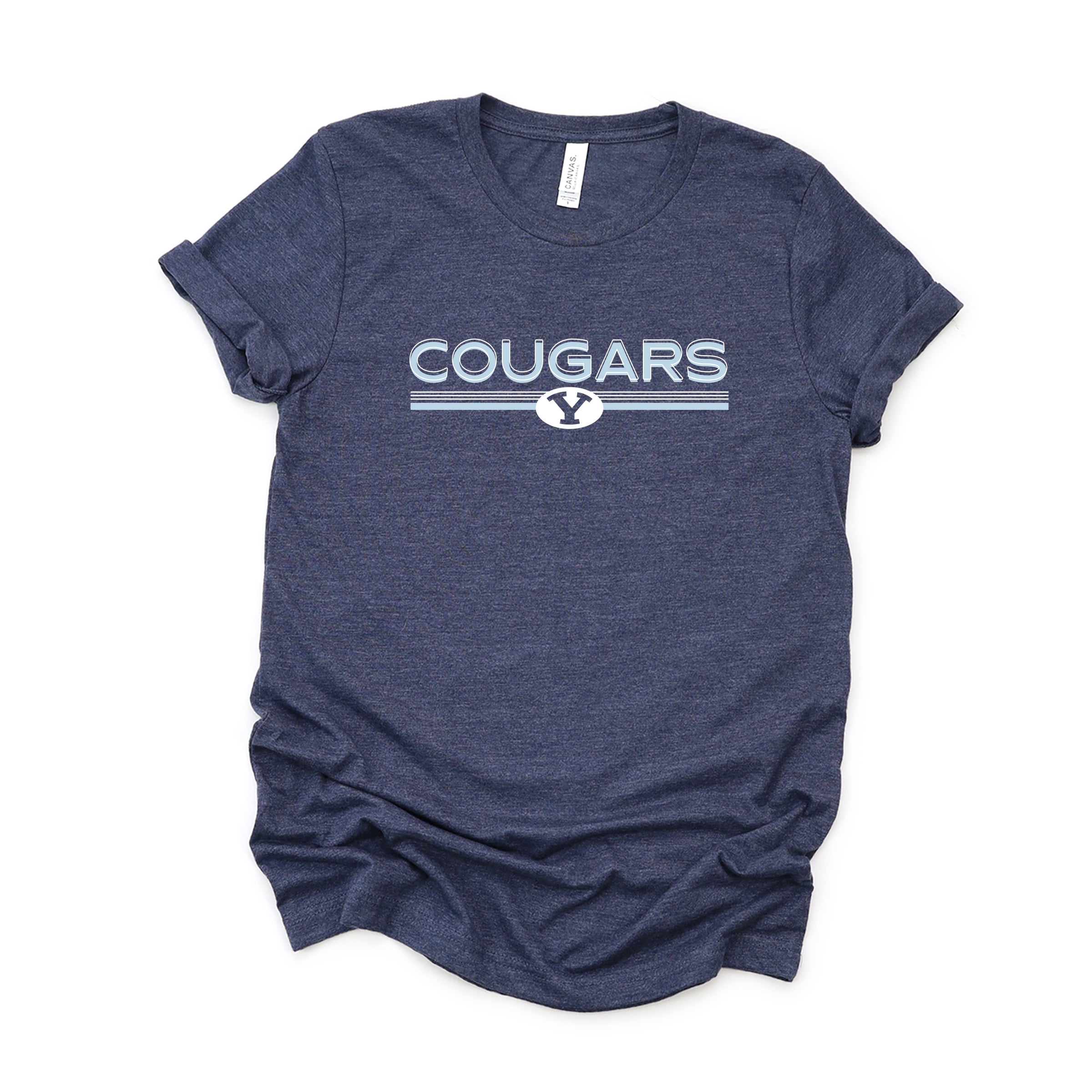 BYU Cougars Shadowed - Women's Short Sleeve Graphic T-Shirt