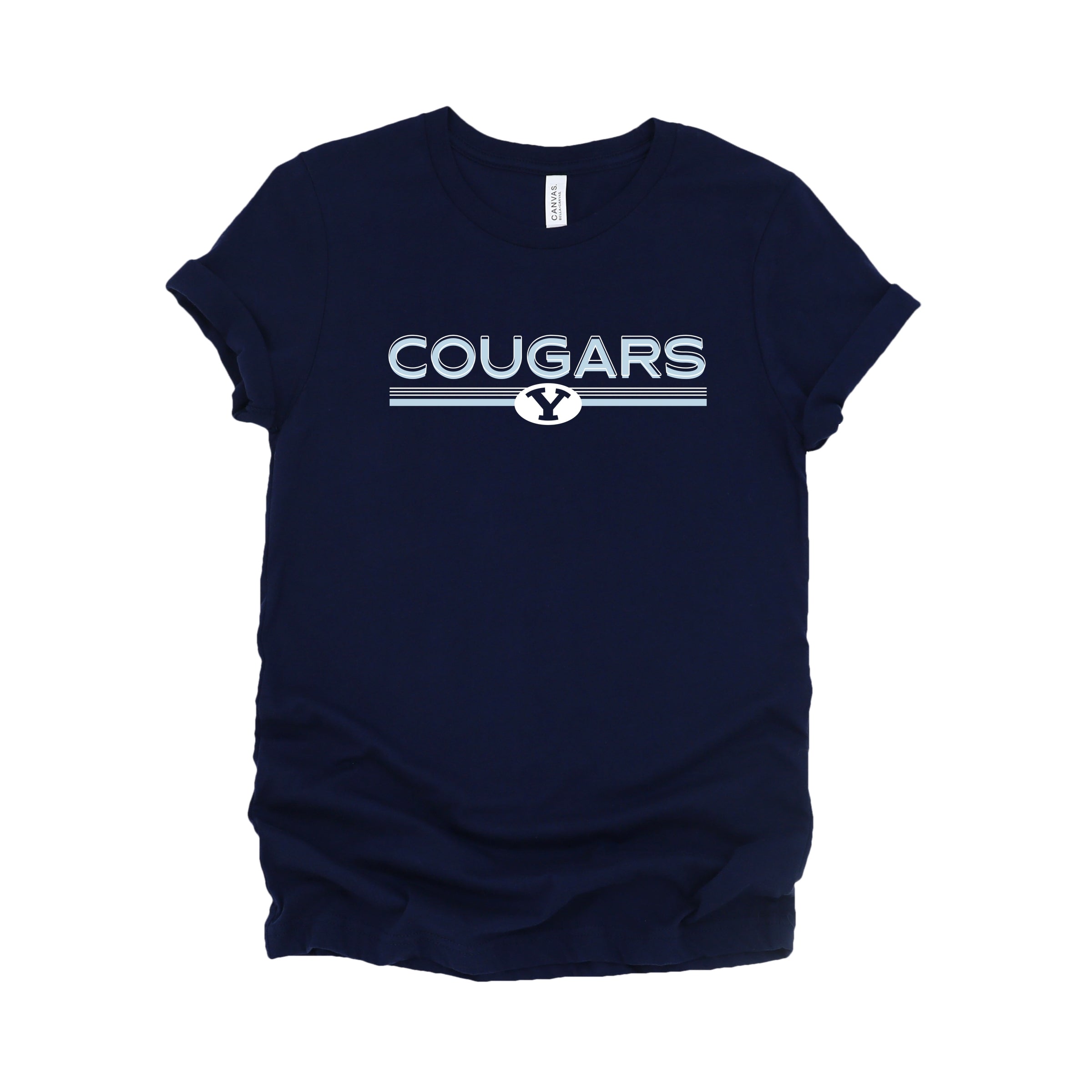 BYU Cougars Shadowed - Women's Short Sleeve Graphic T-Shirt