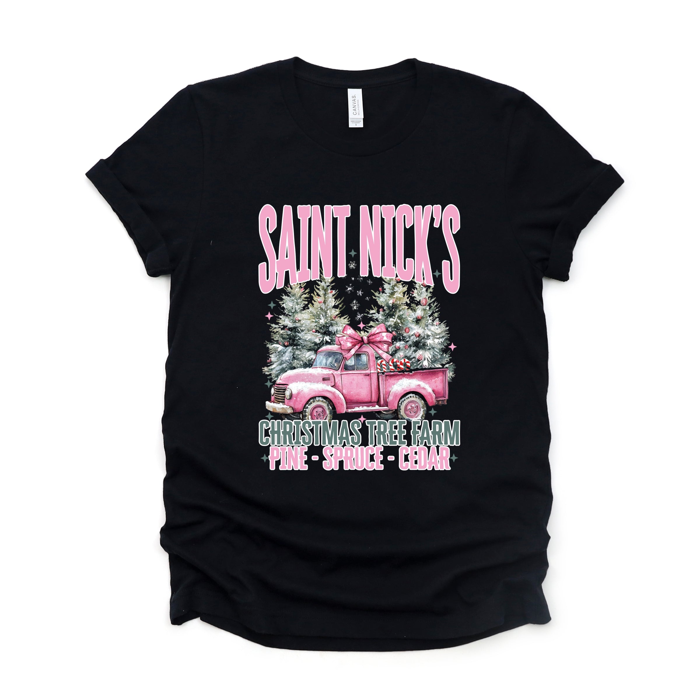 Saint Nick's Farm Truck - Women's Short Sleeve Graphic T-Shirt
