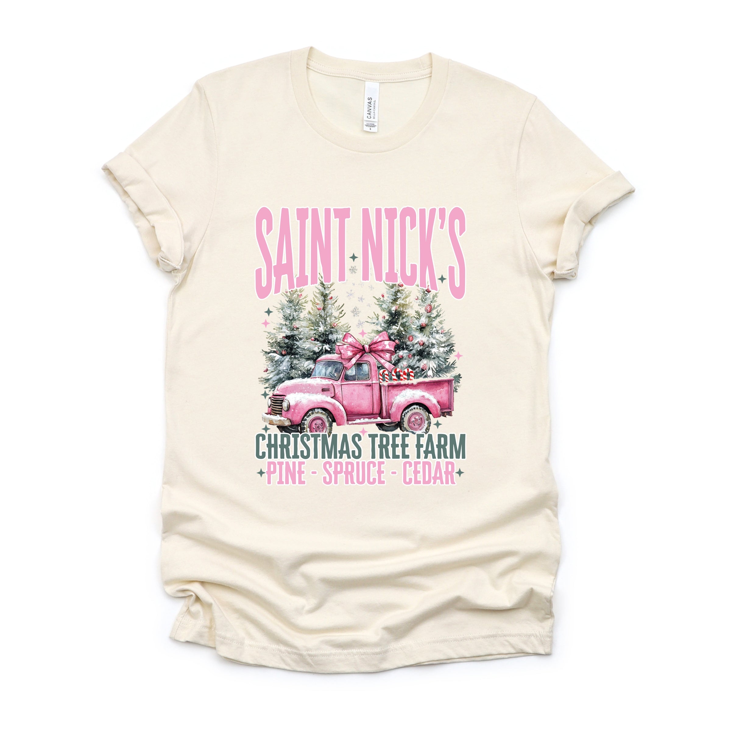 Saint Nick's Farm Truck - Women's Short Sleeve Graphic T-Shirt