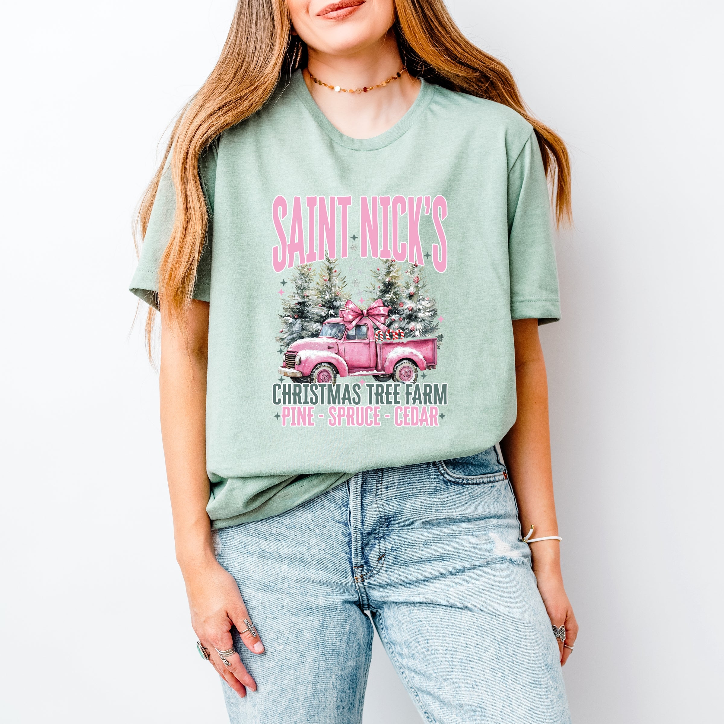 Saint Nick's Farm Truck - Women's Short Sleeve Graphic T-Shirt