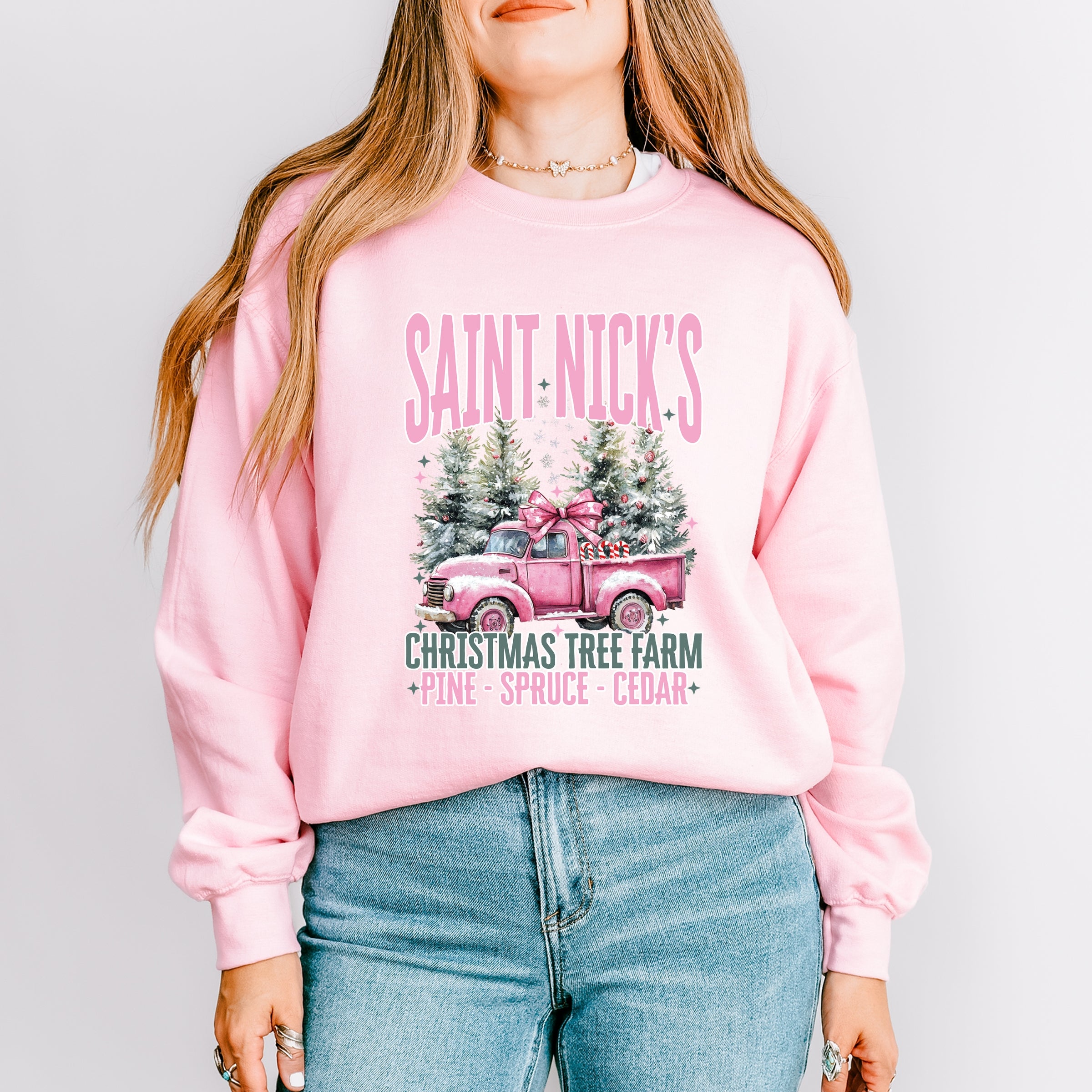 Saint Nick's Farm Truck - Women's Graphic Sweatshirt