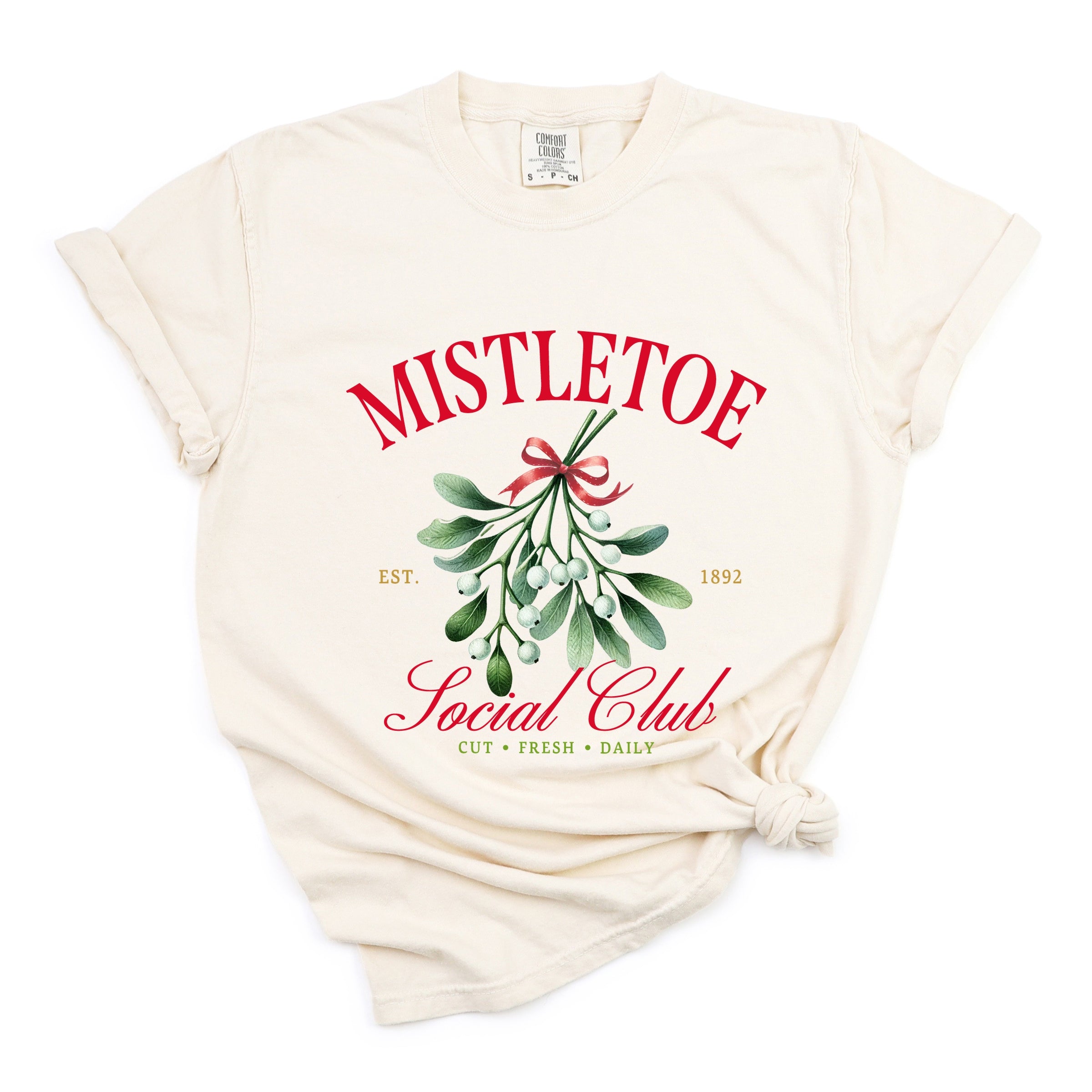 Mistletoe Social Club - Garment Dyed Tee