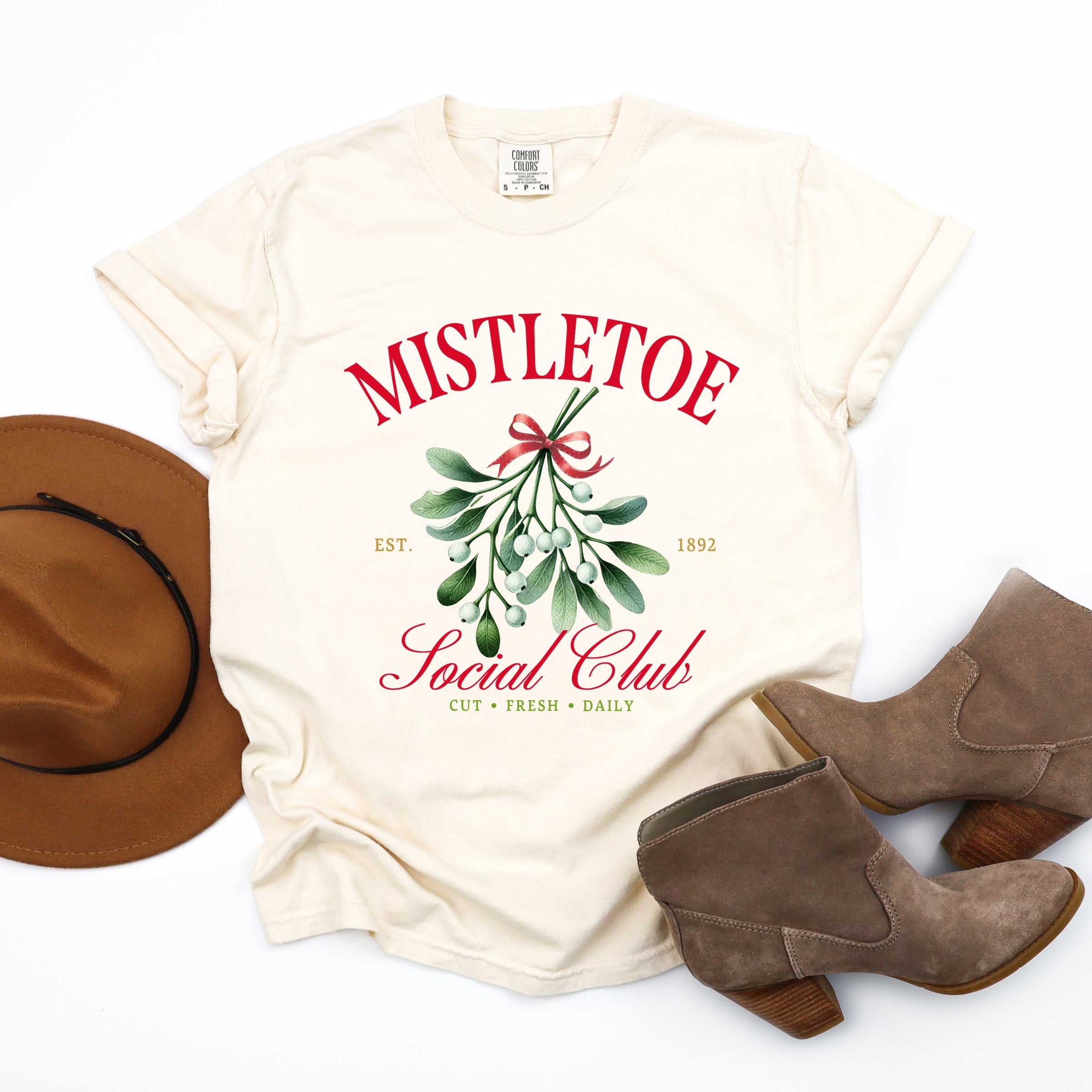 Mistletoe Social Club - Garment Dyed Tee