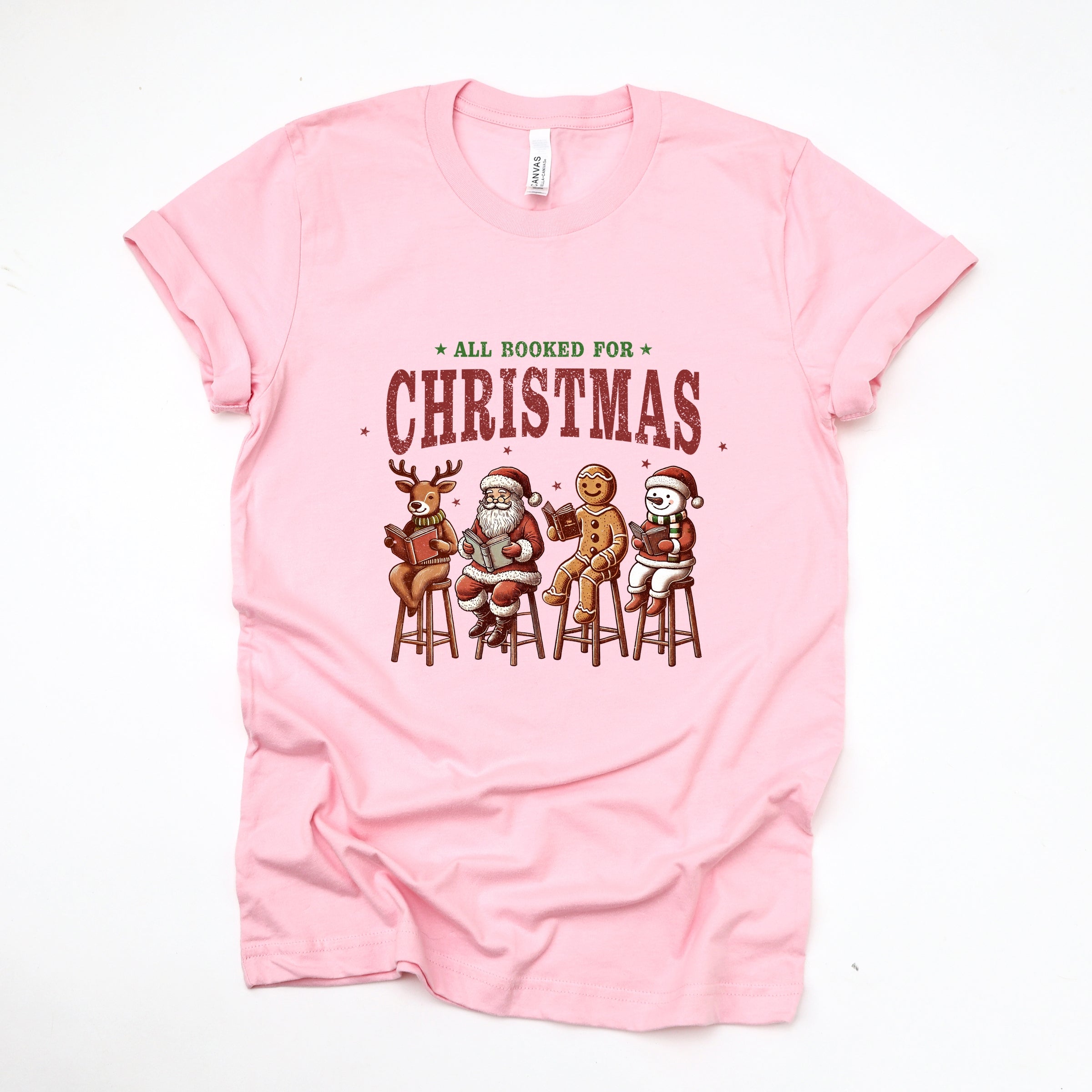 Booked For Christmas Stool - Women's Short Sleeve Graphic T-Shirt