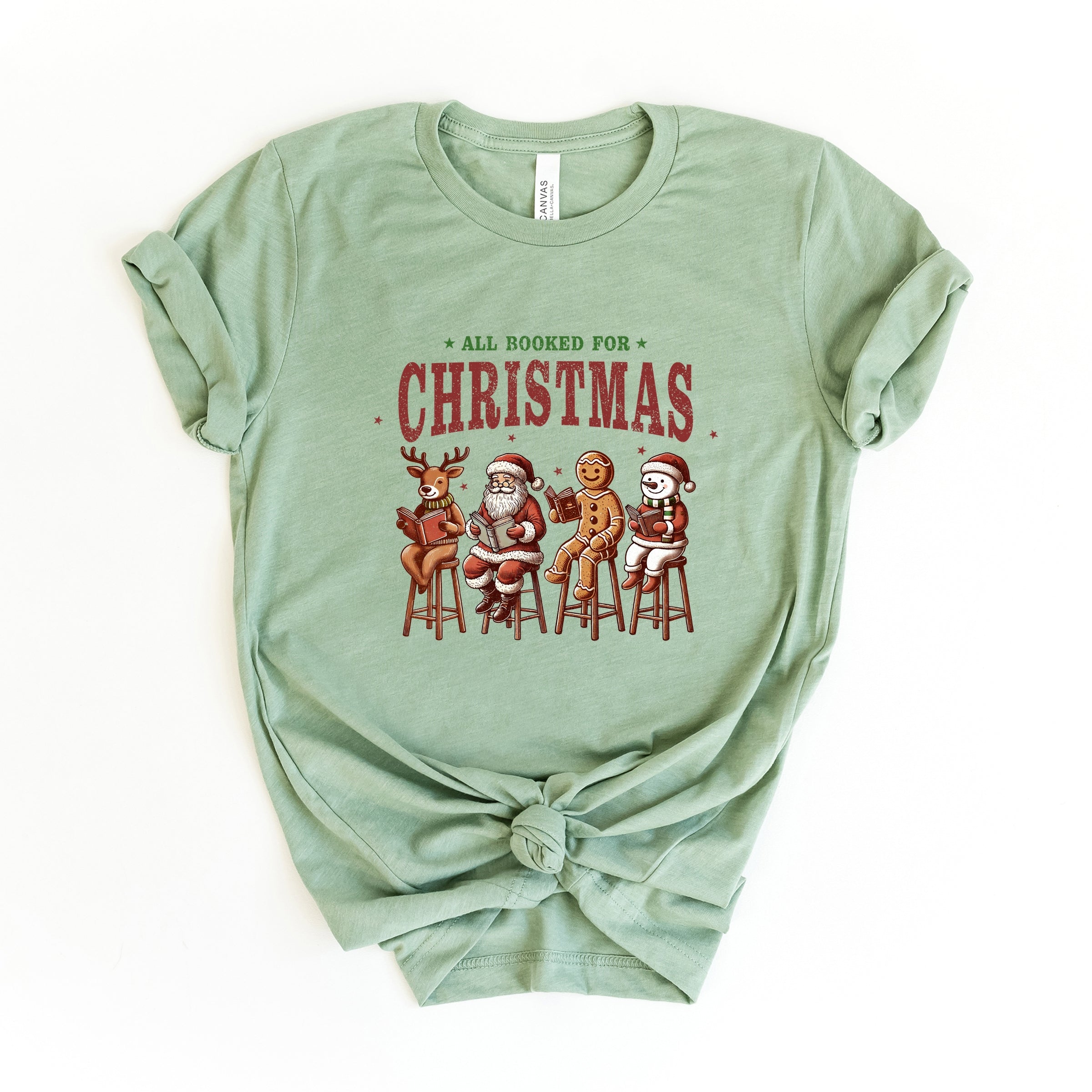 Booked For Christmas Stool - Women's Short Sleeve Graphic T-Shirt