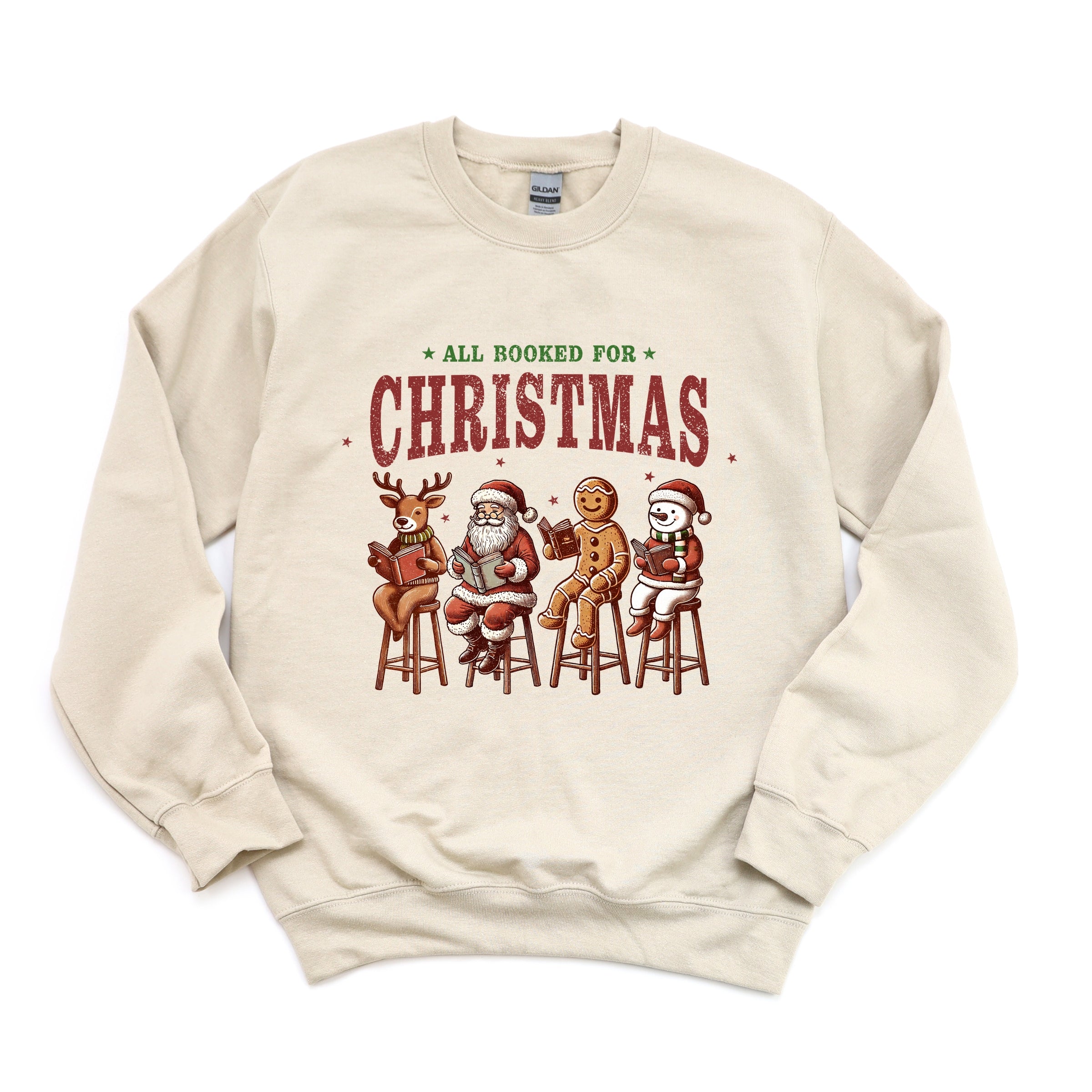 Booked For Christmas Stool - Women's Graphic Sweatshirt