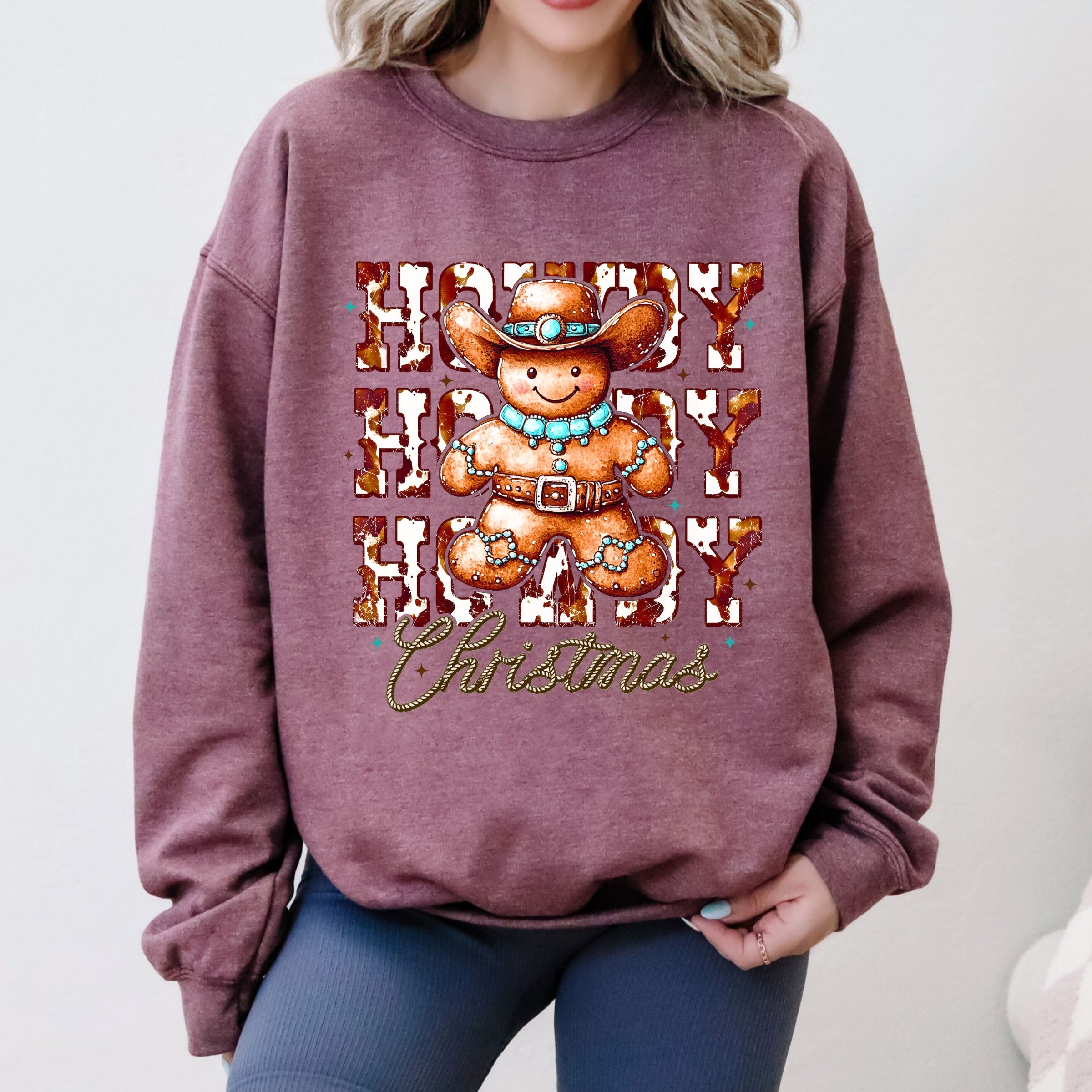 Howdy Gingerbread - Women's Graphic Sweatshirt