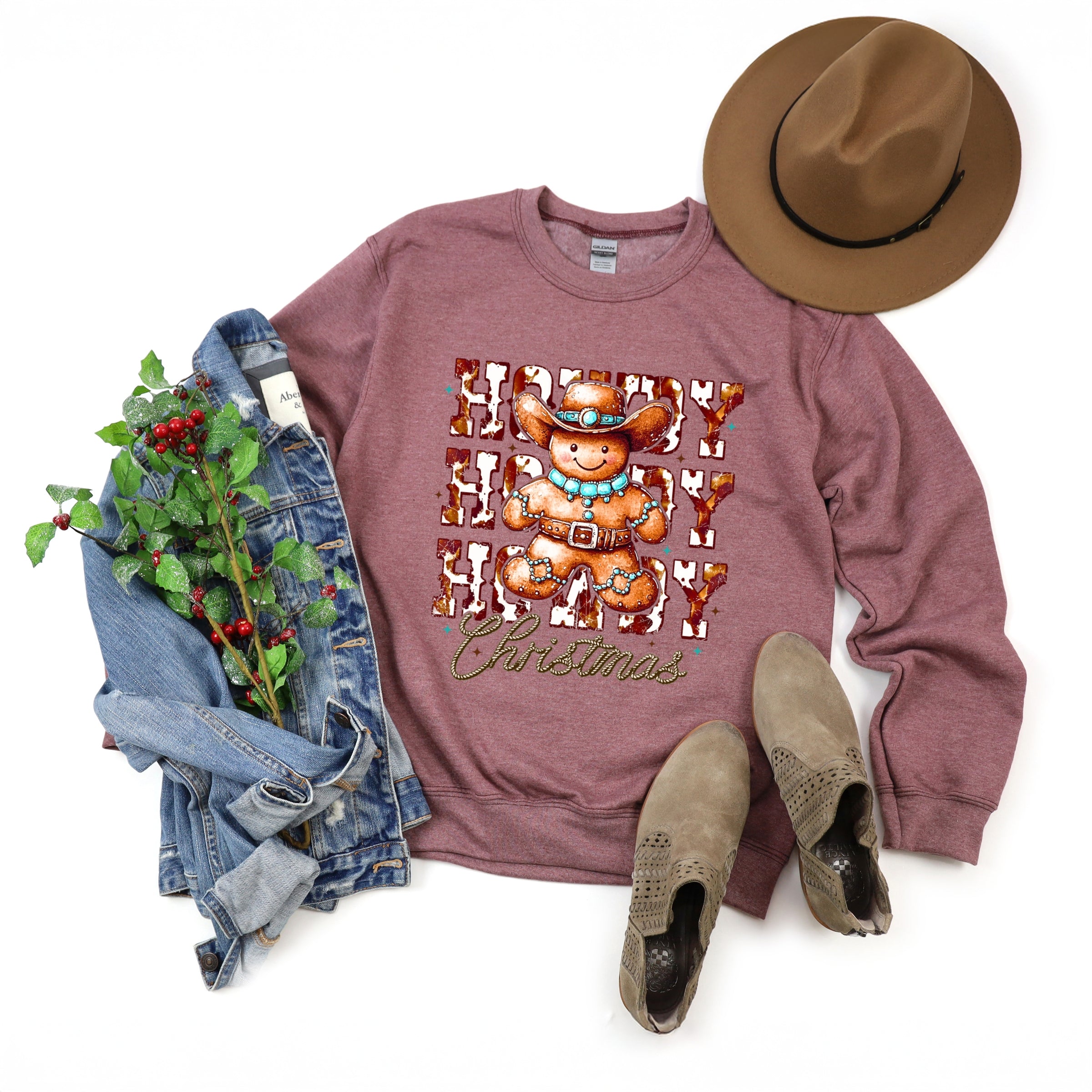 Howdy Gingerbread - Women's Graphic Sweatshirt