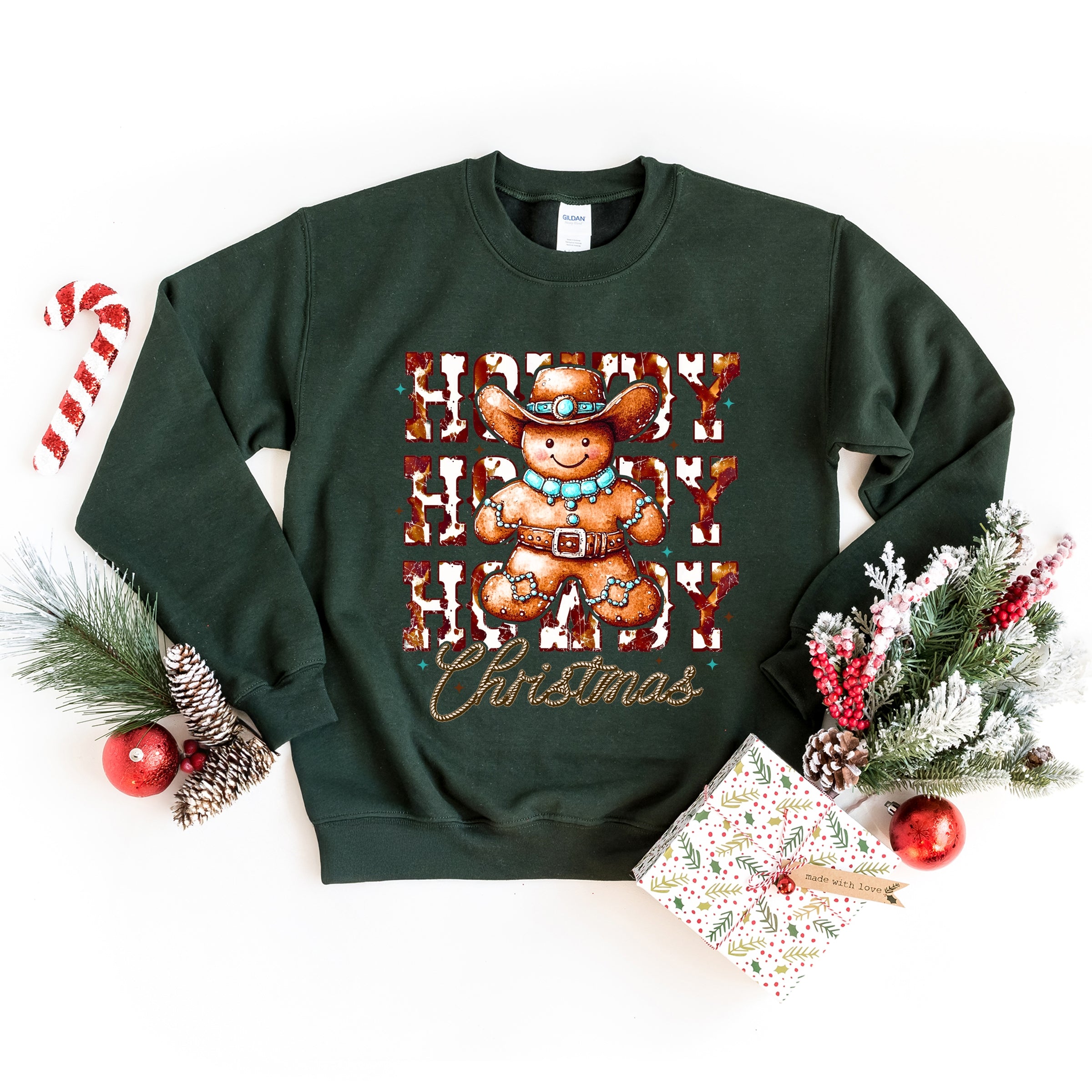 Howdy Gingerbread - Women's Graphic Sweatshirt