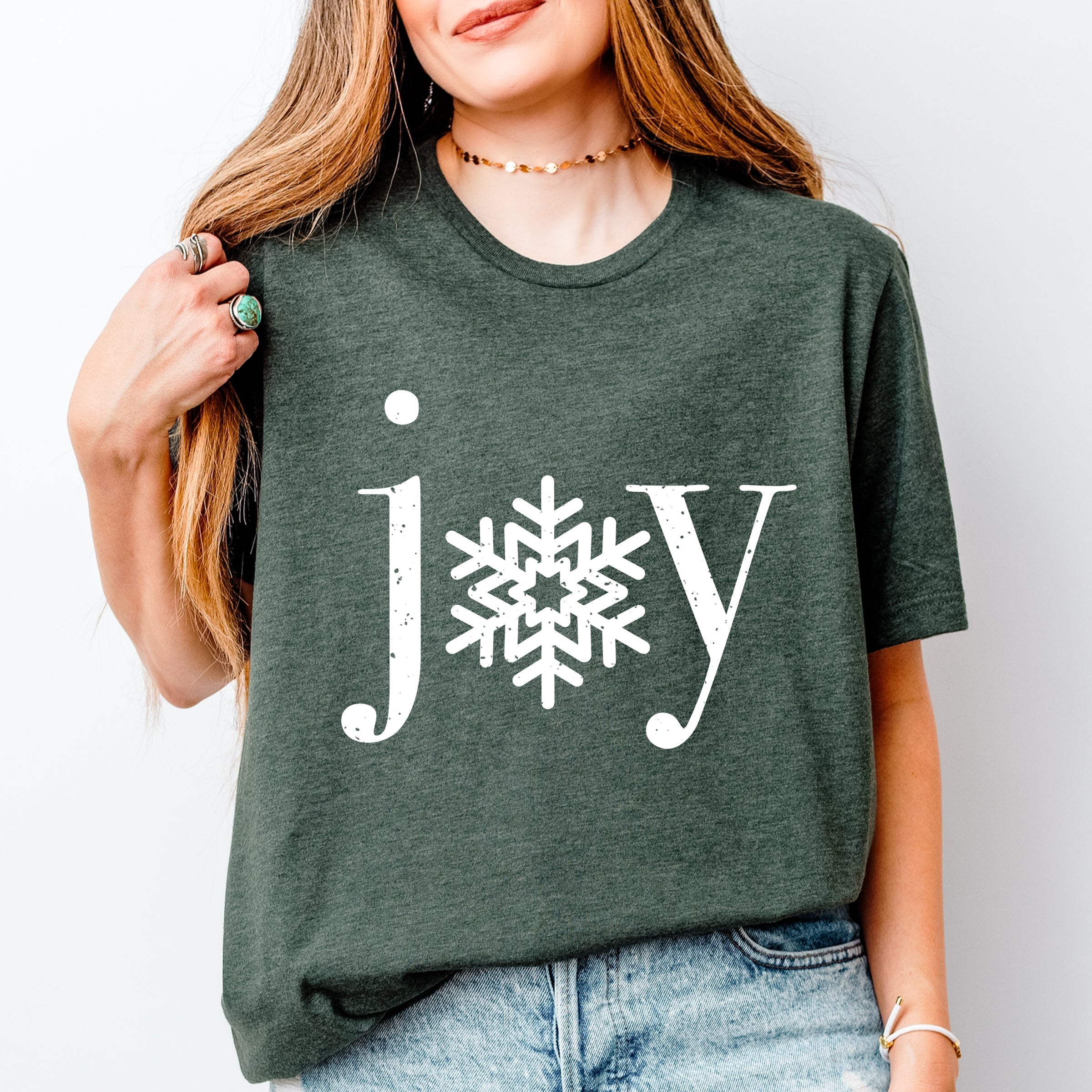 Joy Snowflake - Women's Short Sleeve Graphic T-Shirt