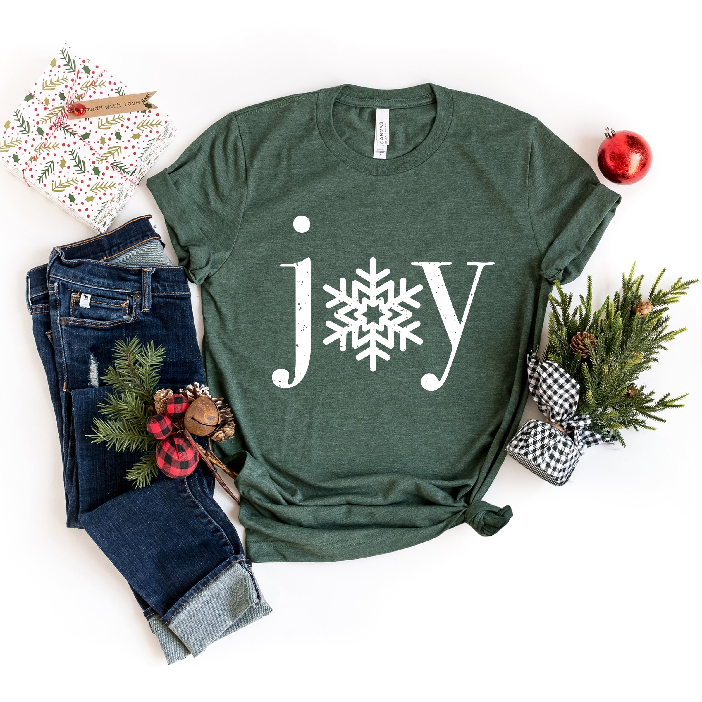 Joy Snowflake - Women's Short Sleeve Graphic T-Shirt