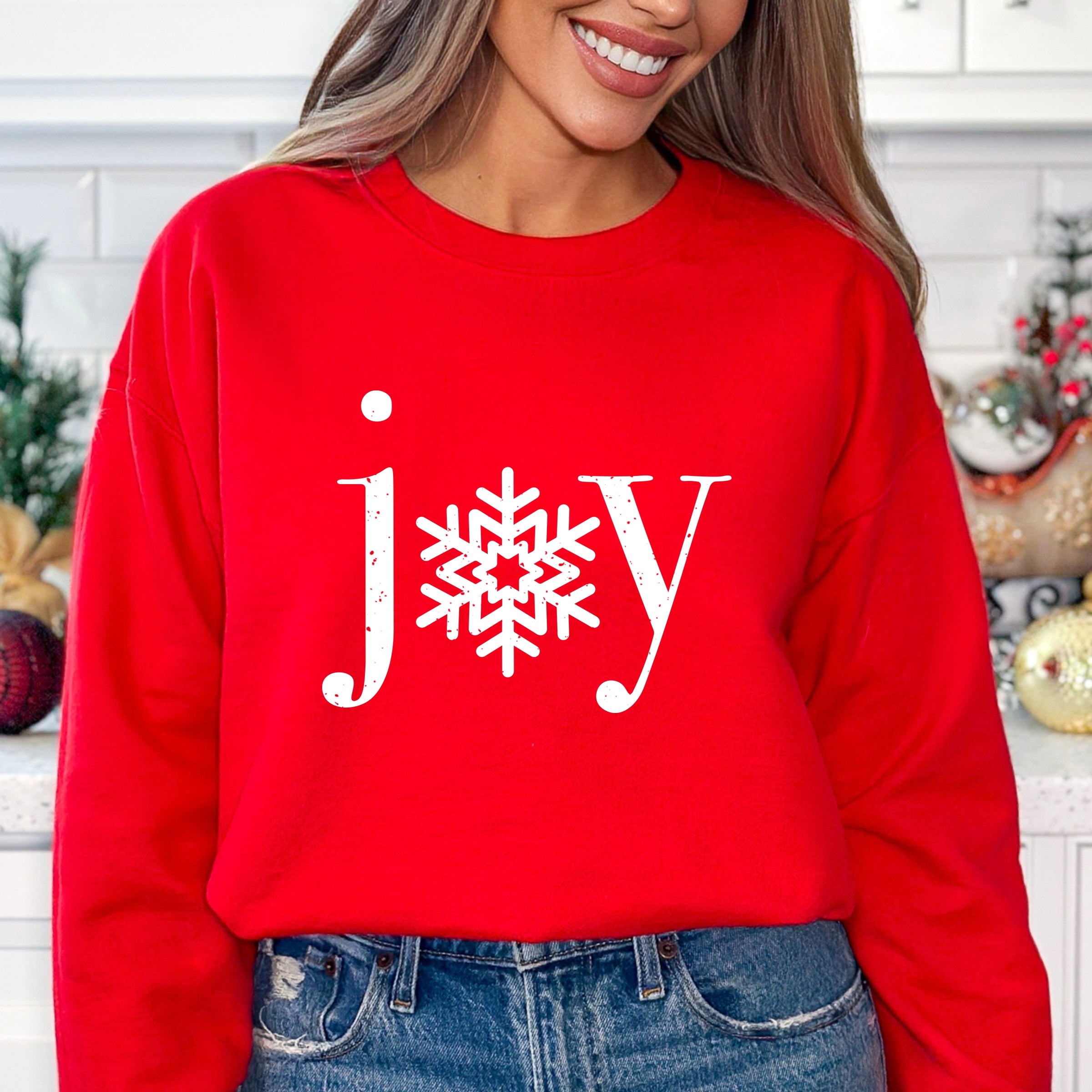 Joy Snowflake - Women's Graphic Sweatshirt