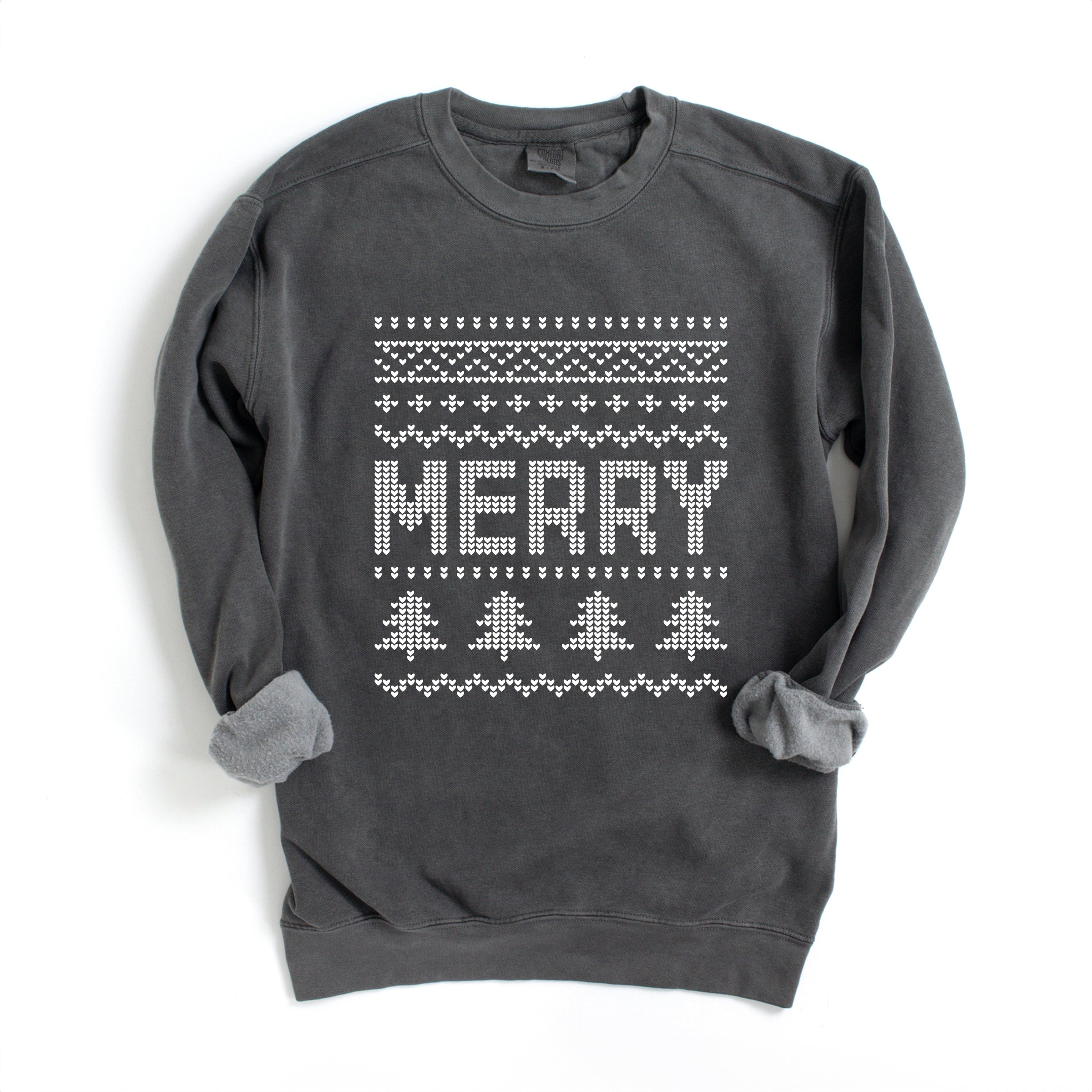 Ugly Sweater Merry - Women's Garment Dyed Graphic Sweatshirt