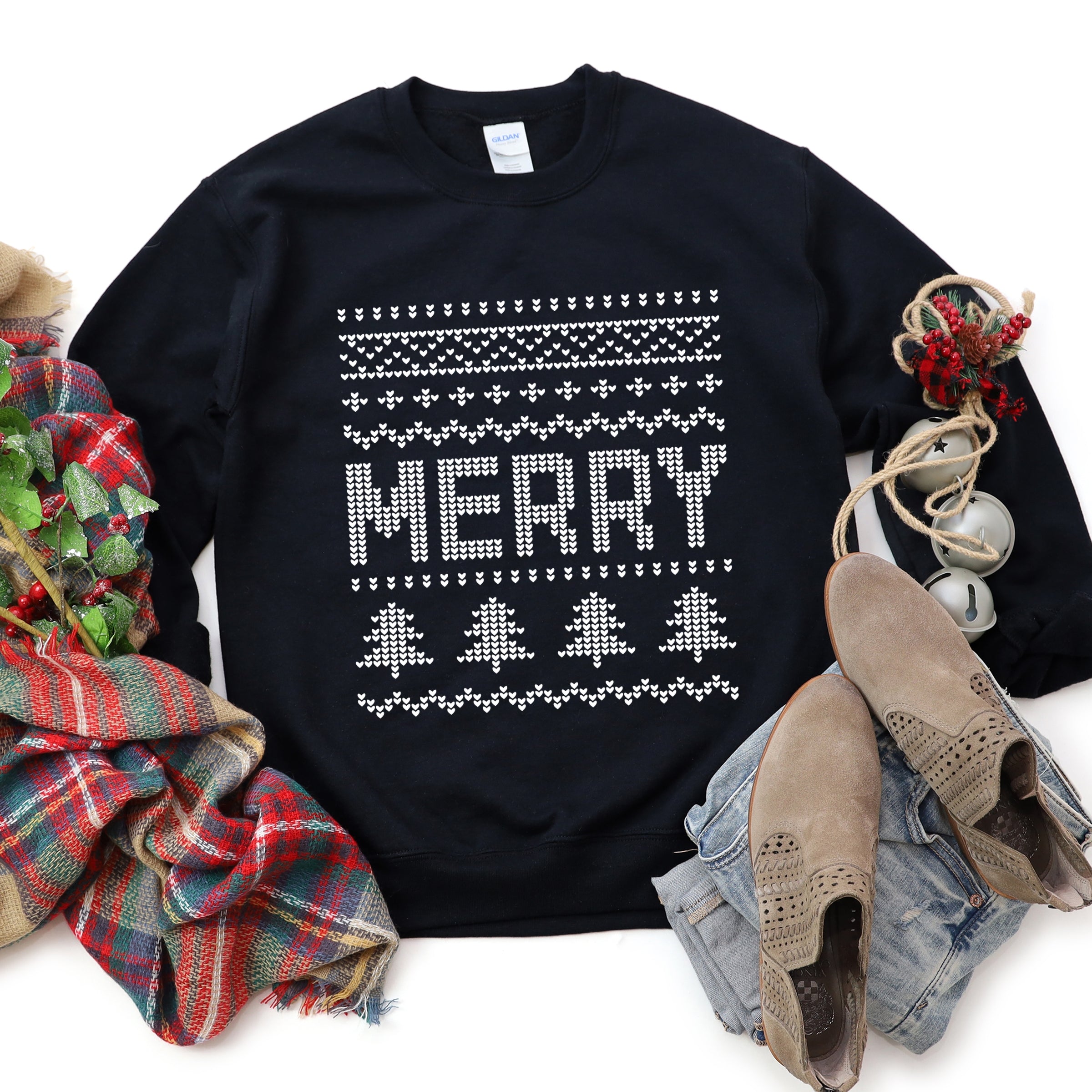 Ugly Sweater Merry - Women's Graphic Sweatshirt