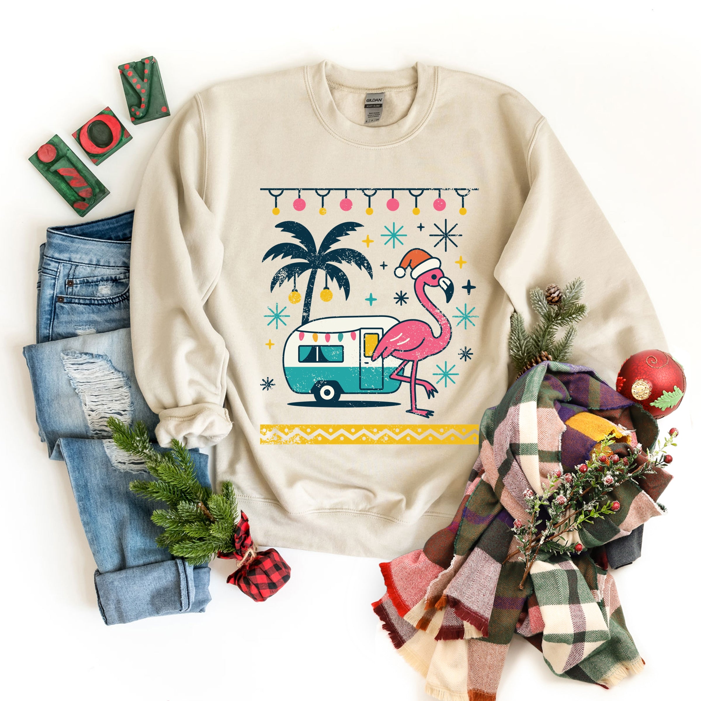 Ugly Sweater Flamingo - Women's Sweatshirt