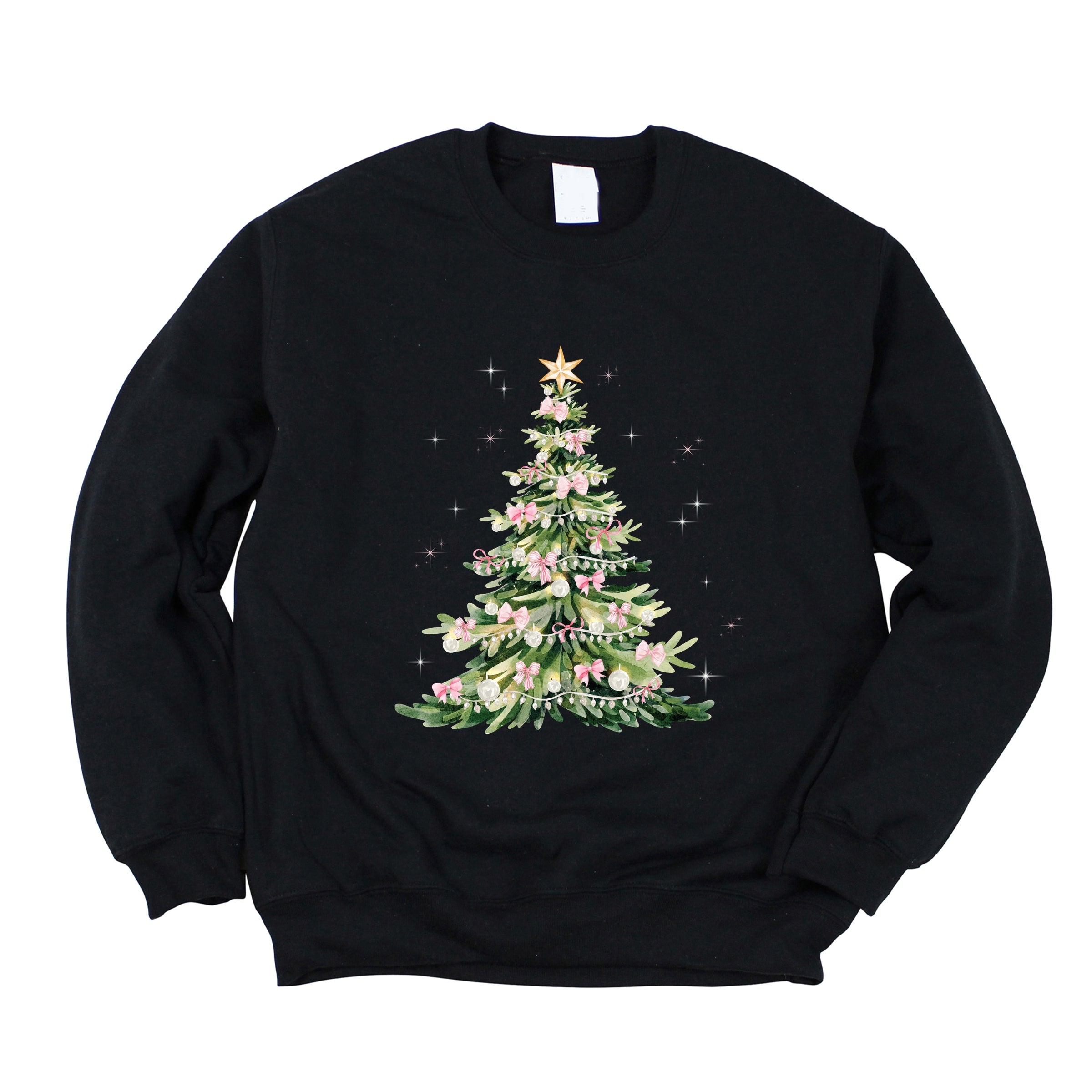 Watercolor Christmas Tree Sparkle - Women's Sweatshirt