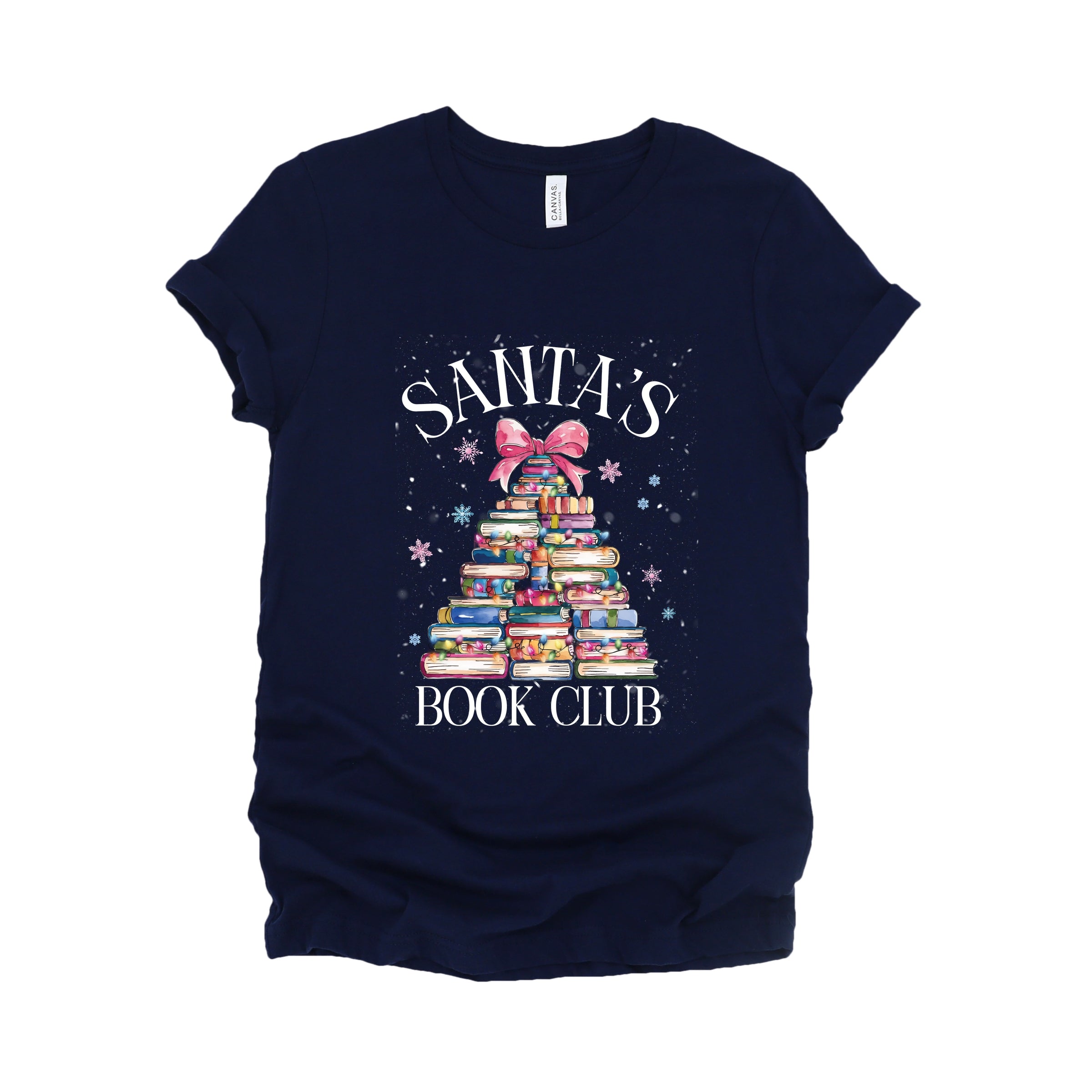 Santa's Book Club - Women's Short Sleeve Tee