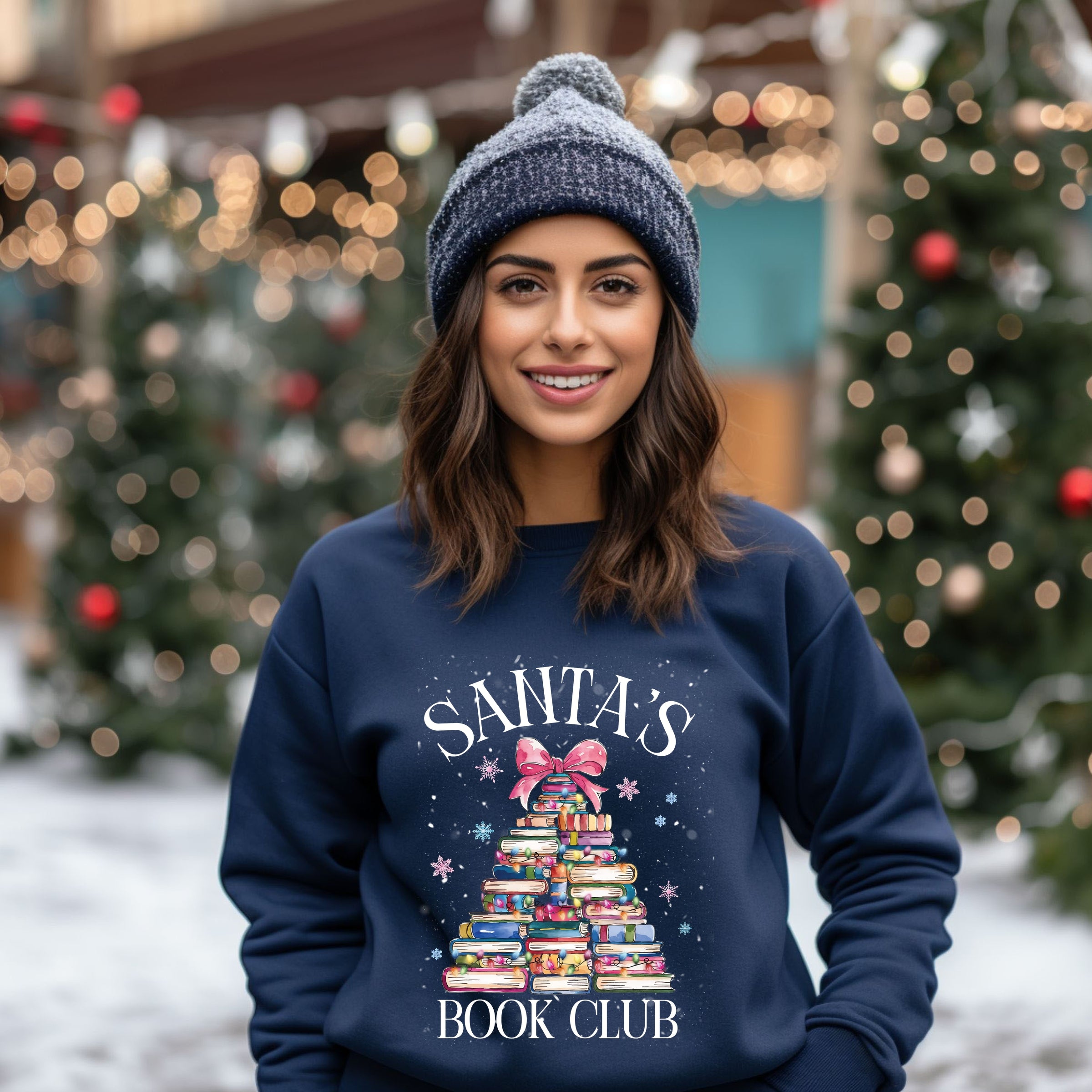 Santa's Book Club - Women's Sweatshirt