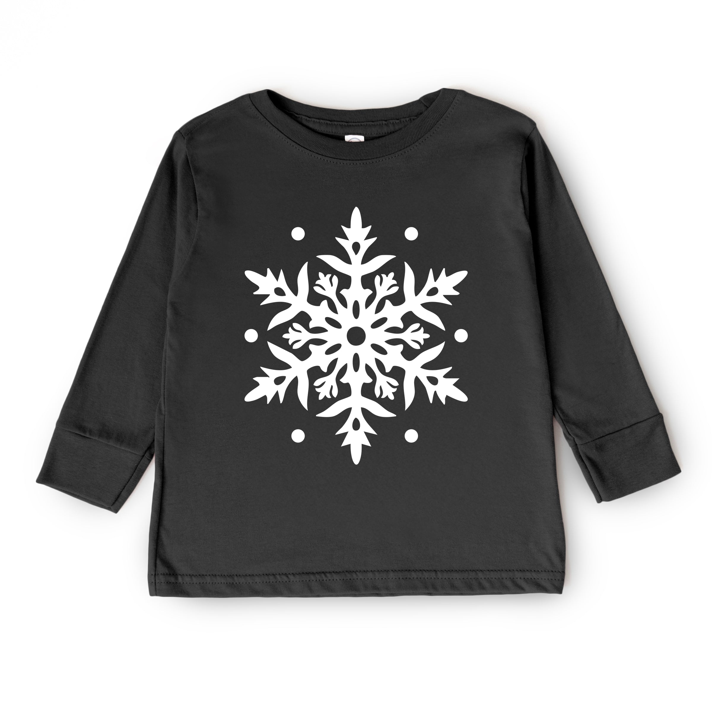 White Snowflake - Youth Long Sleeve Graphic T-Shirt
