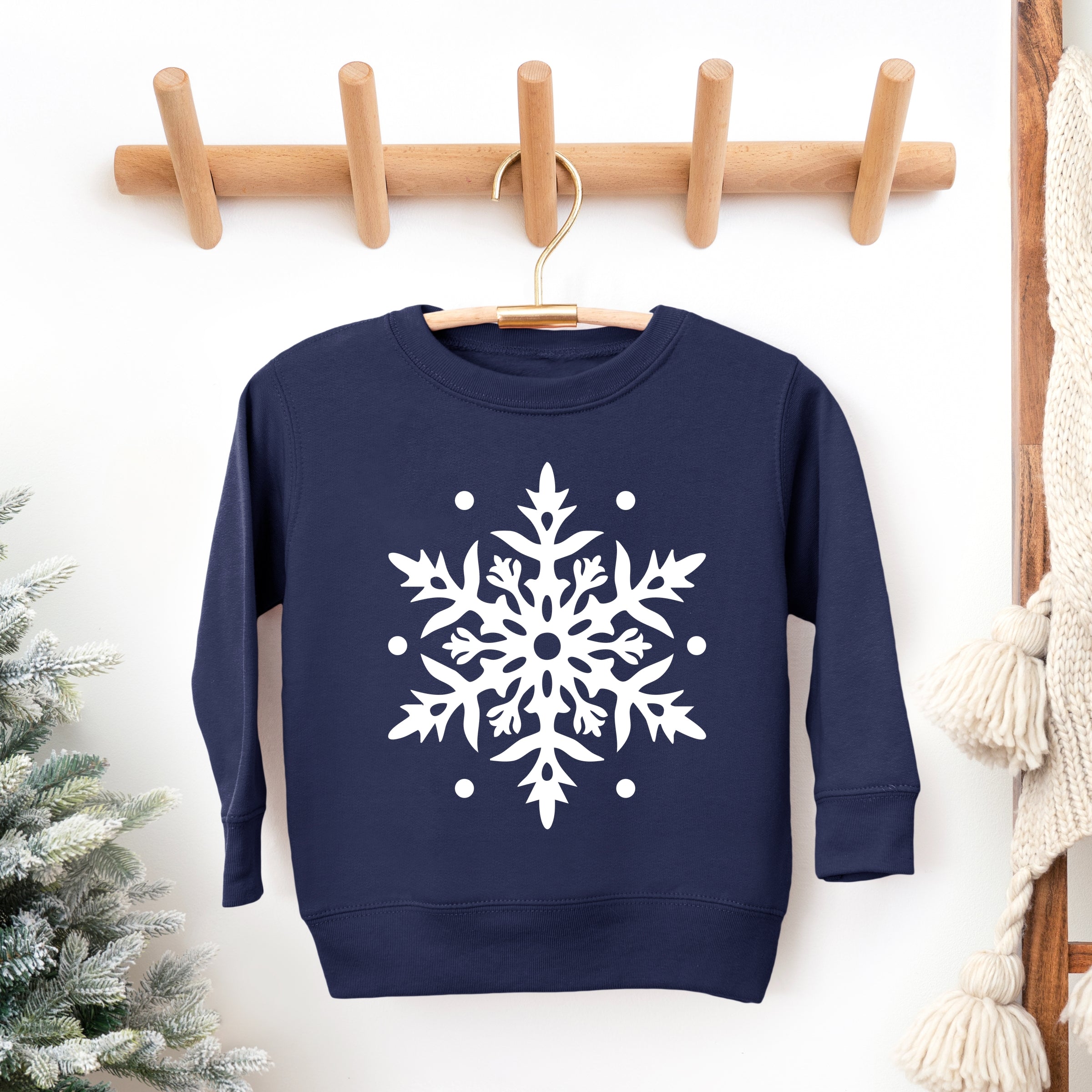 White Snowflake - Toddler Graphic Sweatshirt