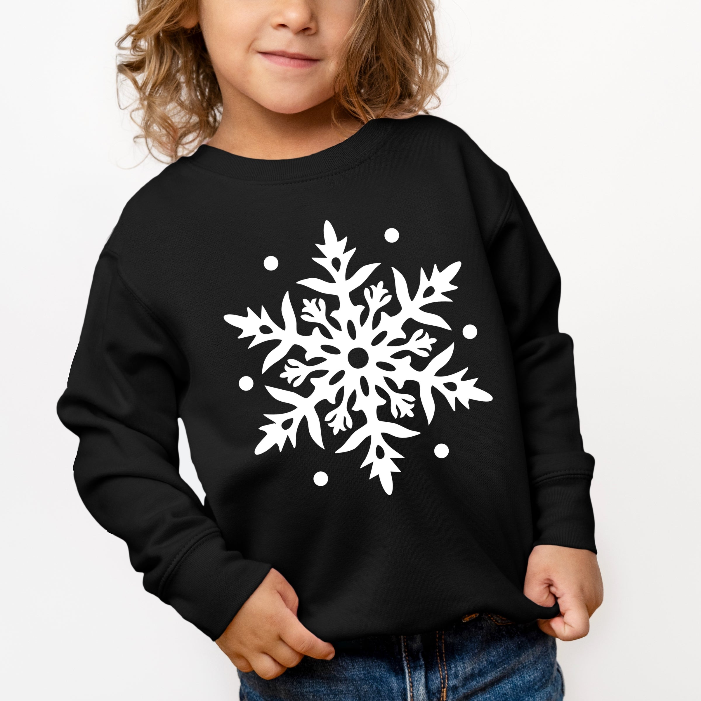 White Snowflake - Toddler Graphic Sweatshirt