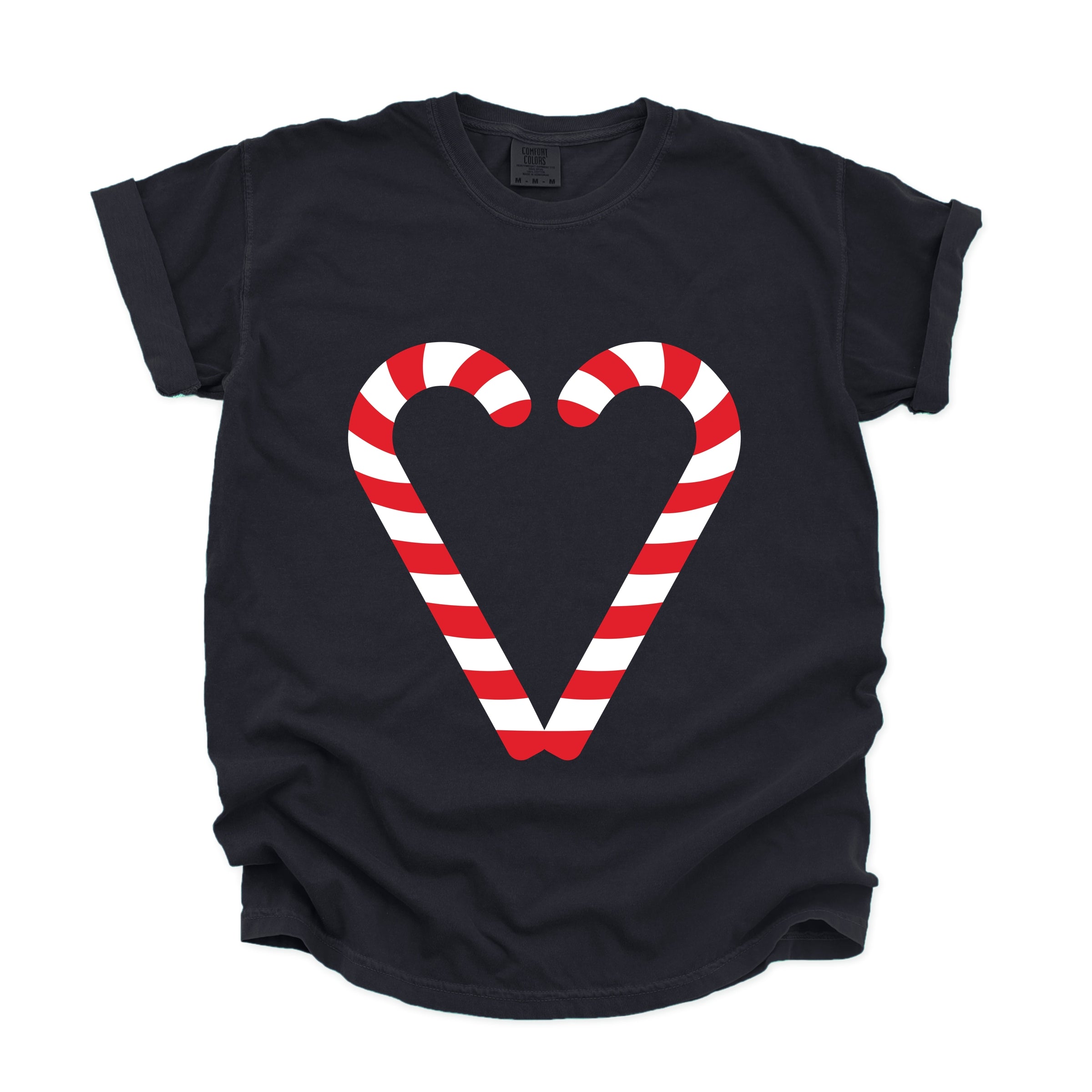 Candy Cane Heart - Women's Garment Dyed Tee
