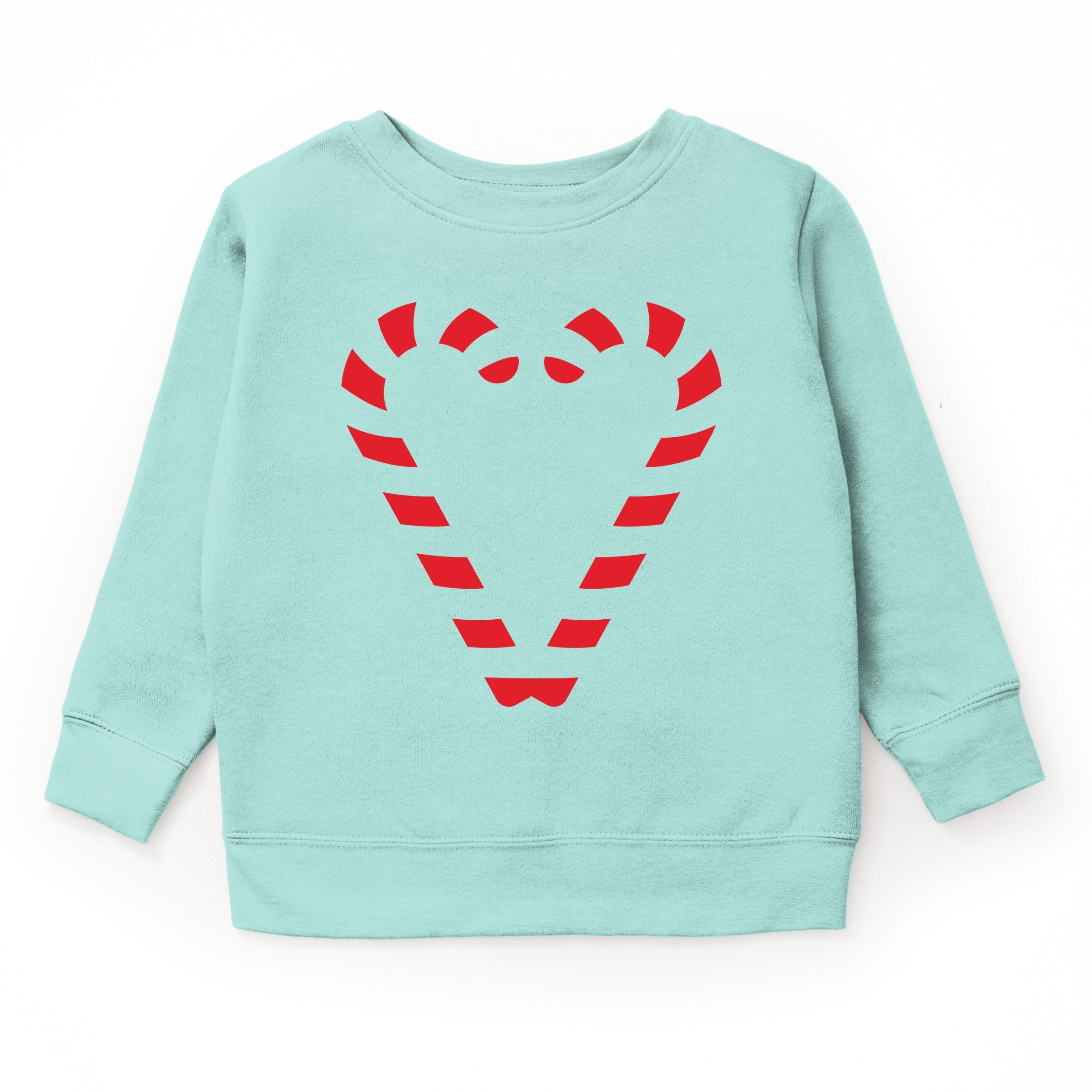 Candy Cane Heart - Toddler Graphic Sweatshirt and Youth Graphic Sweatshirt