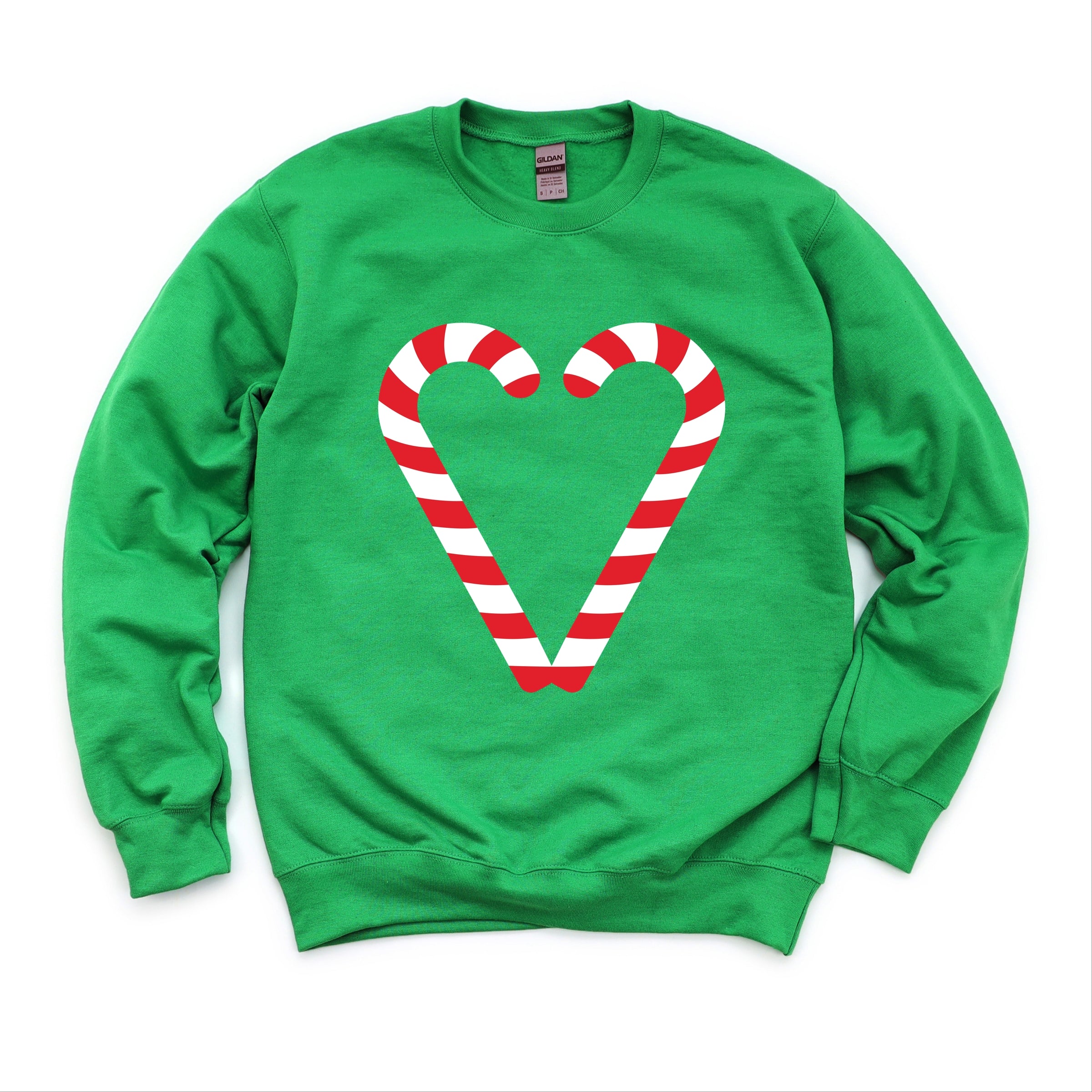 Candy Cane Heart - Women's Graphic Sweatshirt