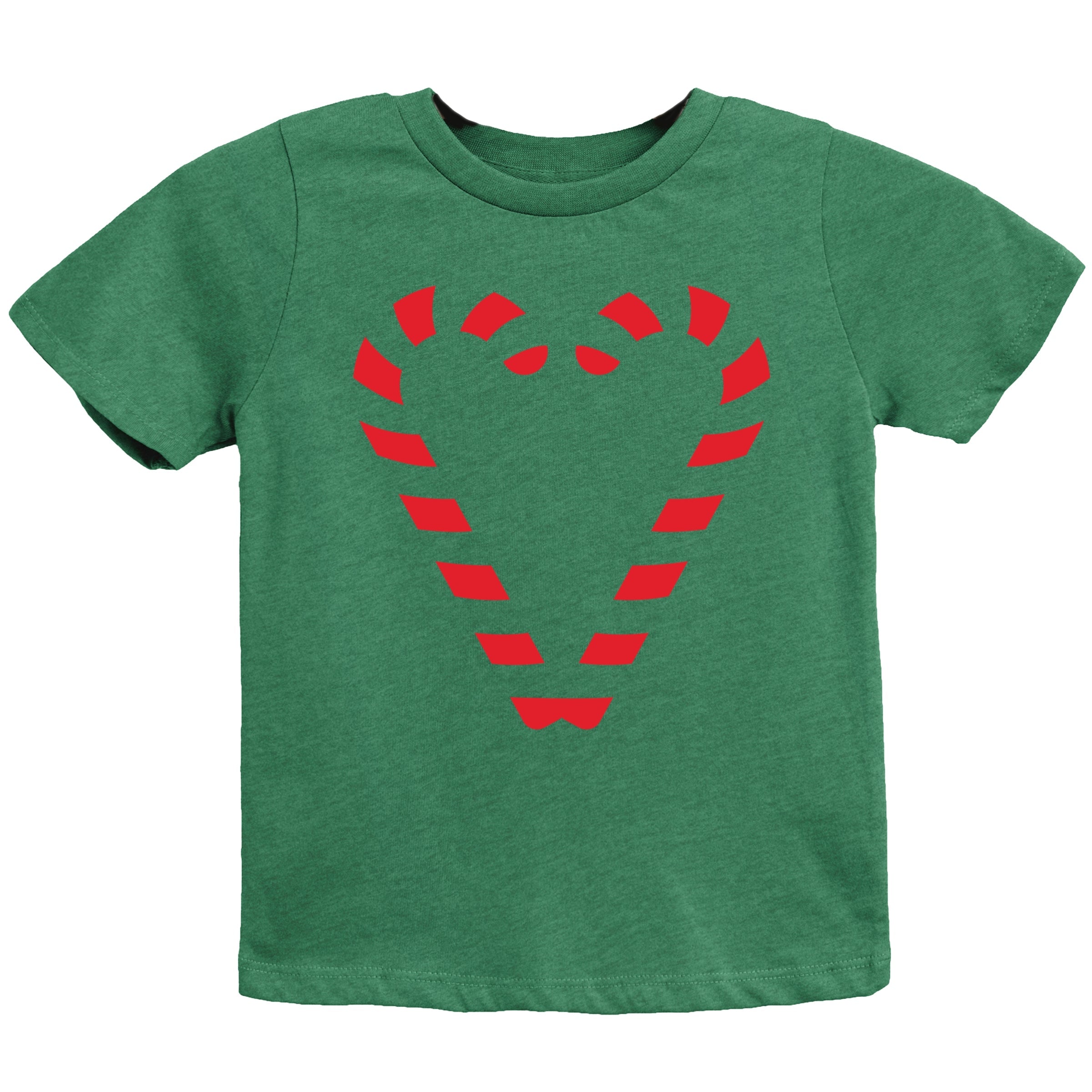 Candy Cane Heart - Youth Short Sleeve Graphic T-Shirt and Toddler Short Sleeve Graphic T-Shirt