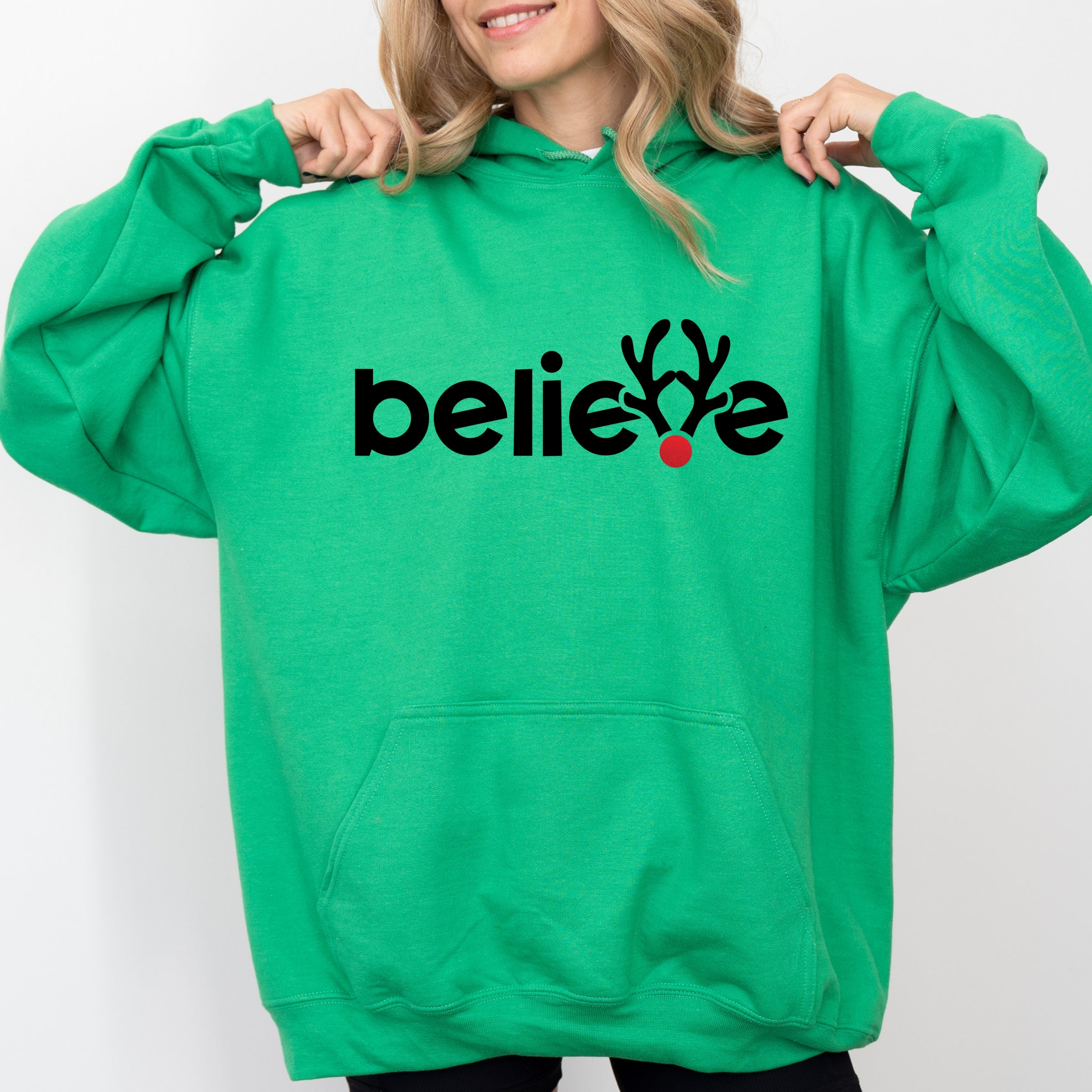 Believe Reindeer Antlers - Hoodie