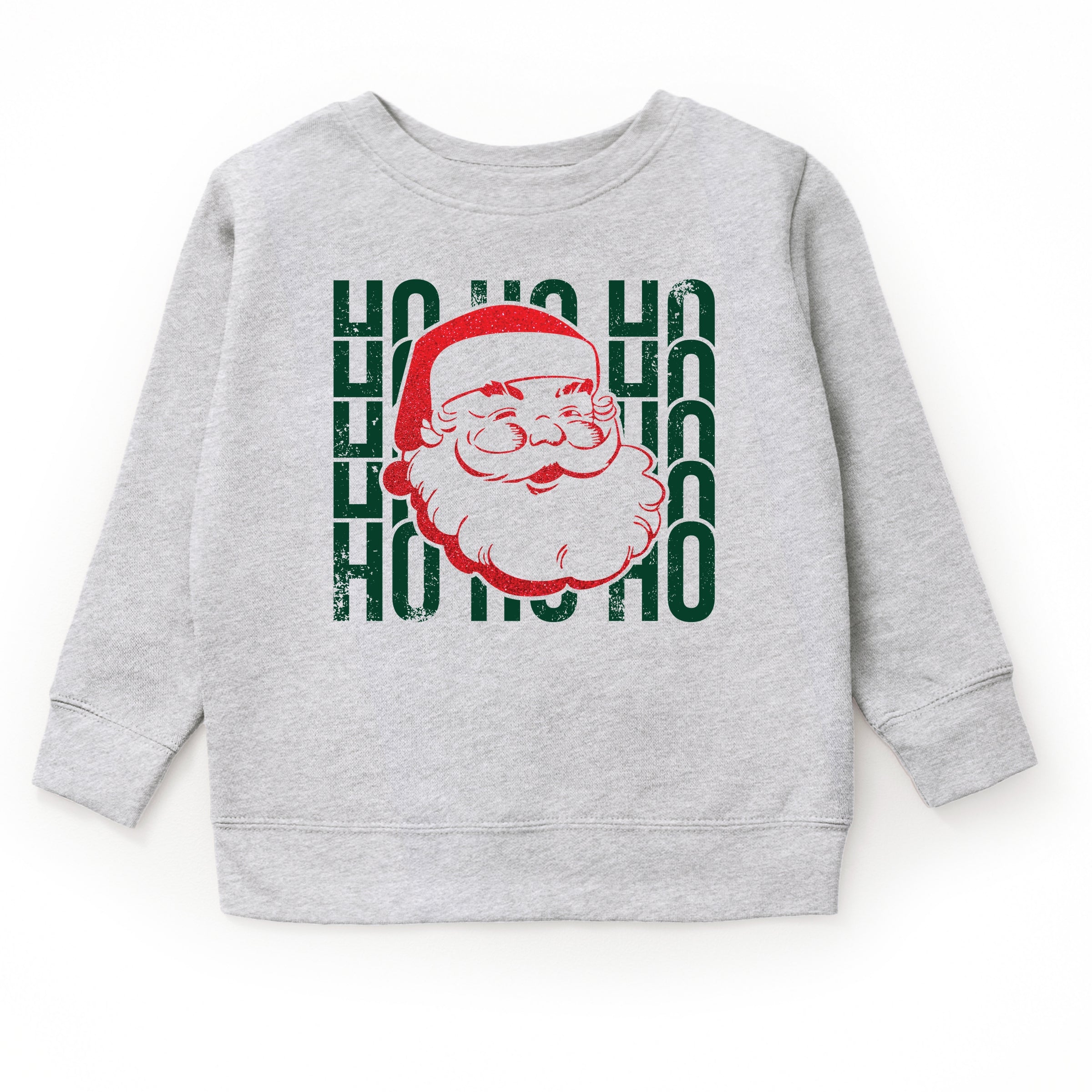 Ho Ho Ho Glitter Santa - Youth Graphic Sweatshirt