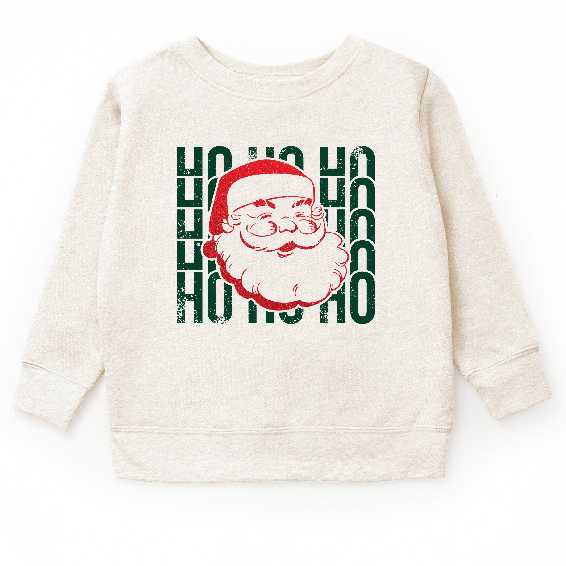 Ho Ho Ho Glitter Santa - Youth Graphic Sweatshirt