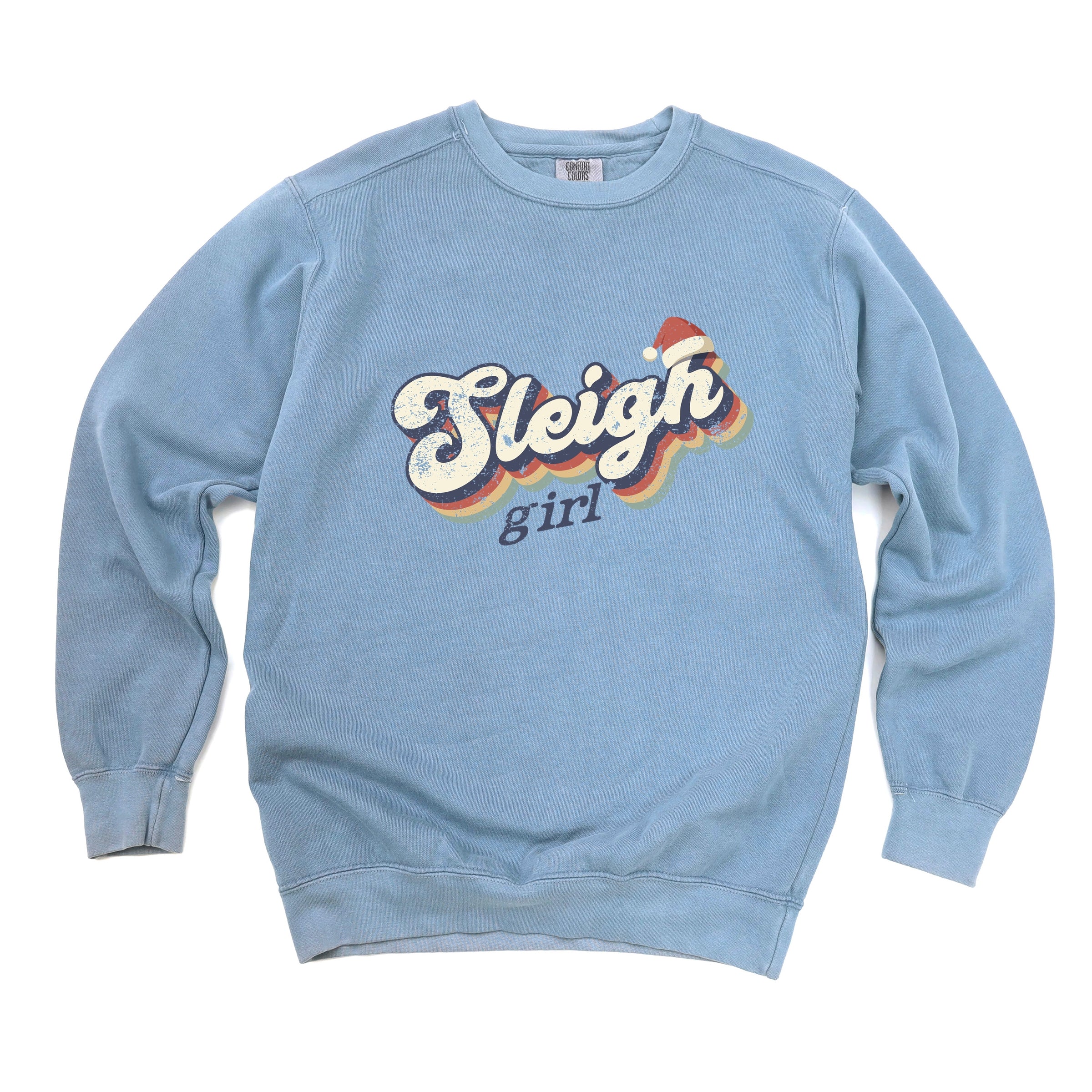 Sleigh Girl Retro Distressed - Garment Dyed Sweatshirt