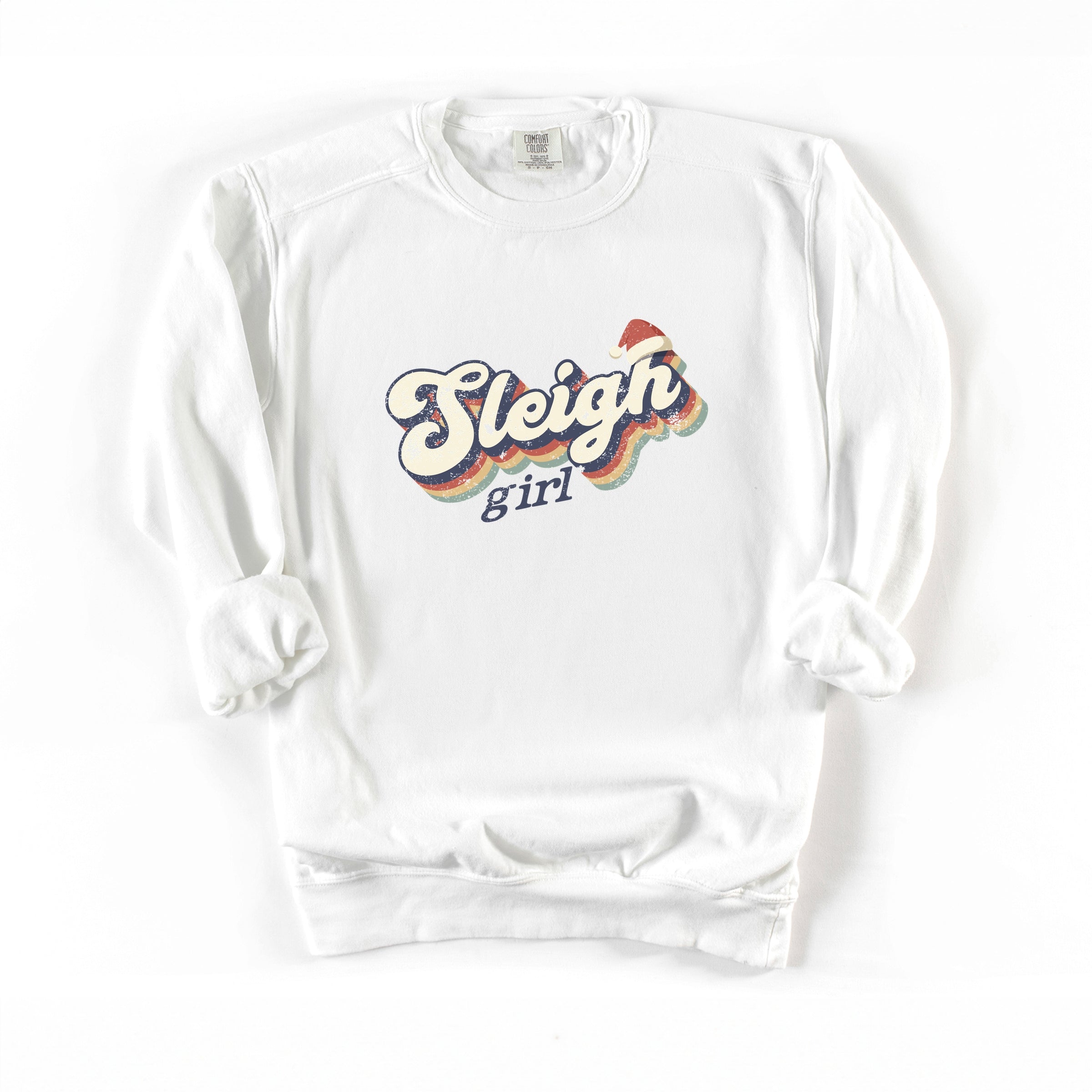 Sleigh Girl Retro Distressed - Garment Dyed Sweatshirt