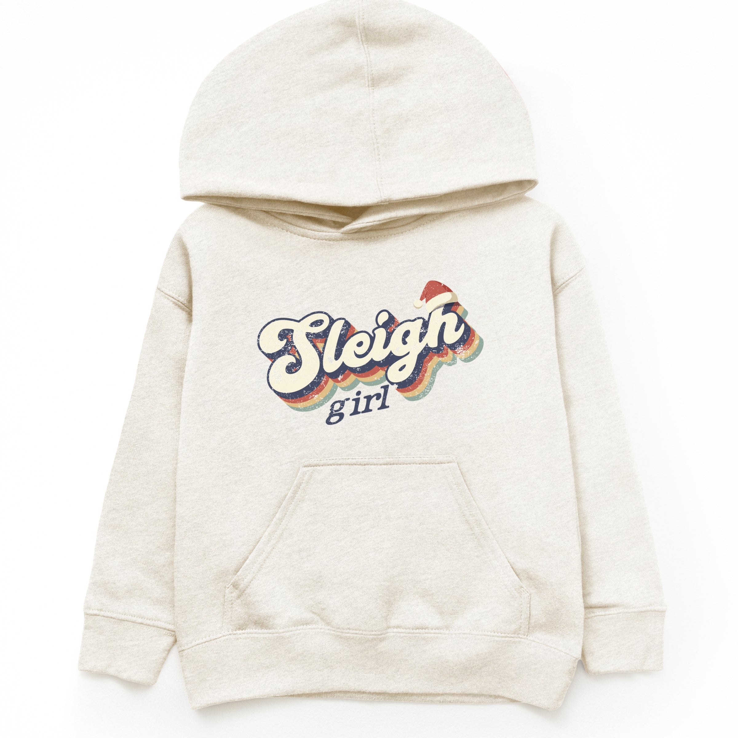 Sleigh Girl Retro Distressed - Youth Graphic Hoodie