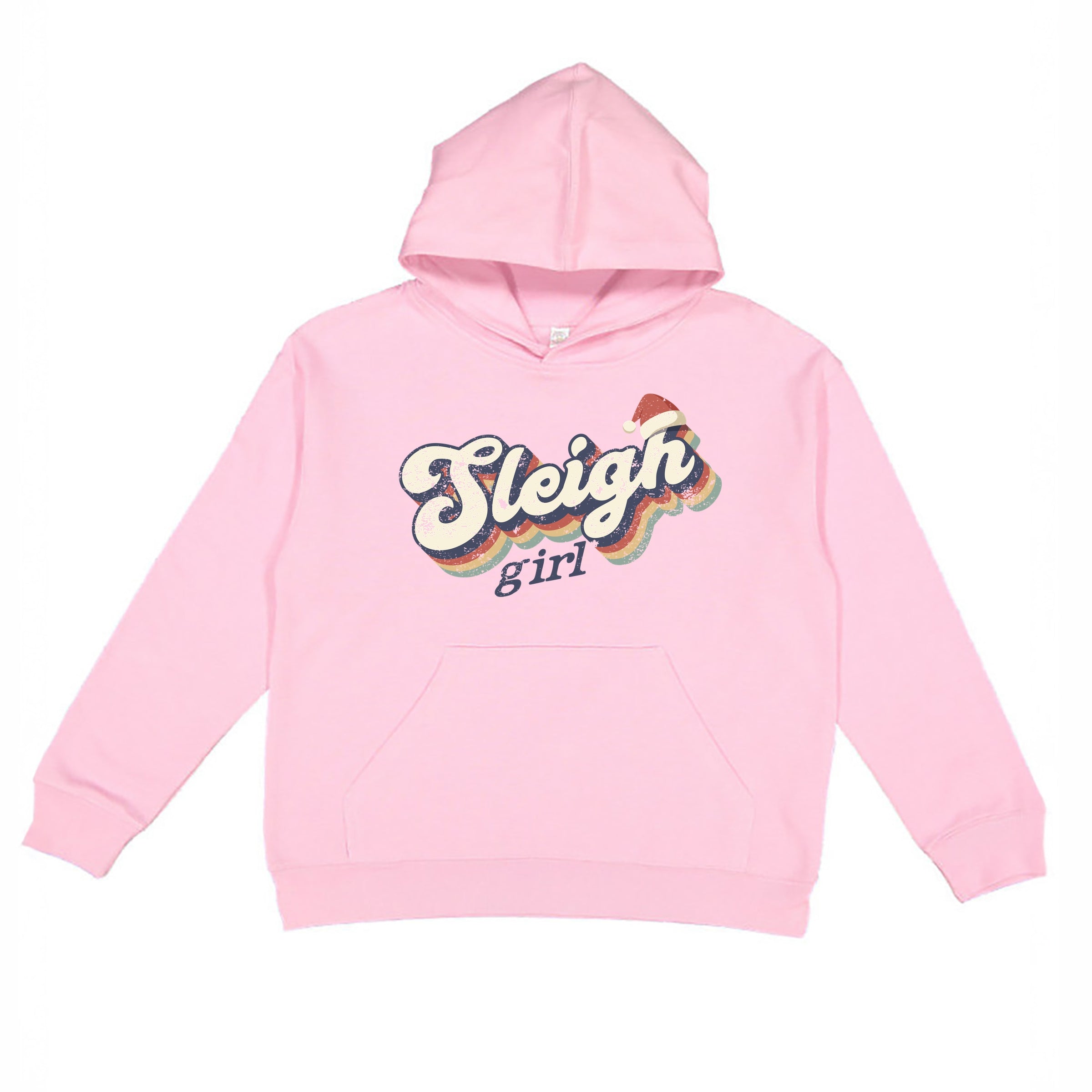 Sleigh Girl Retro Distressed - Youth Graphic Hoodie