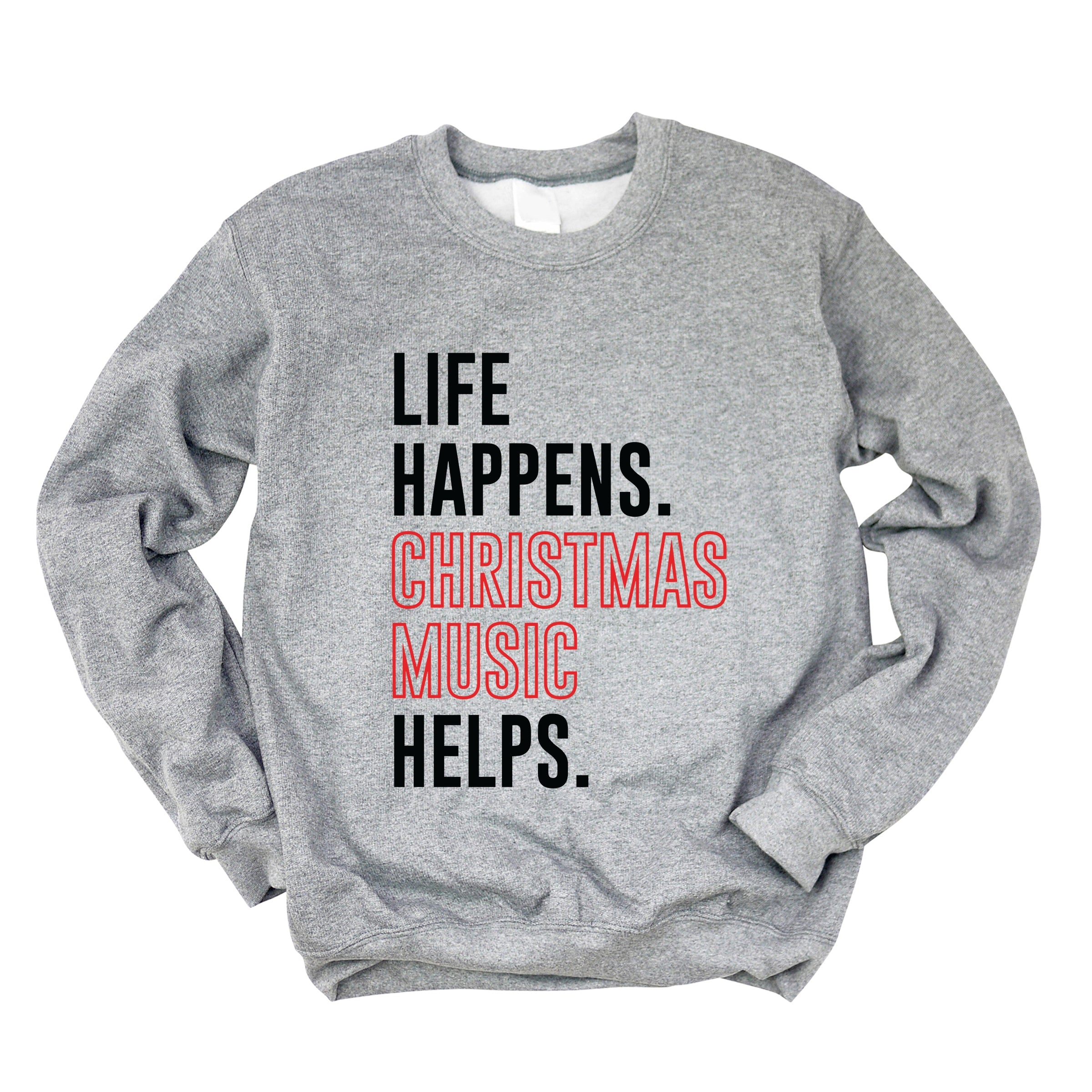Christmas Music Helps - Women's Graphic Sweatshirt