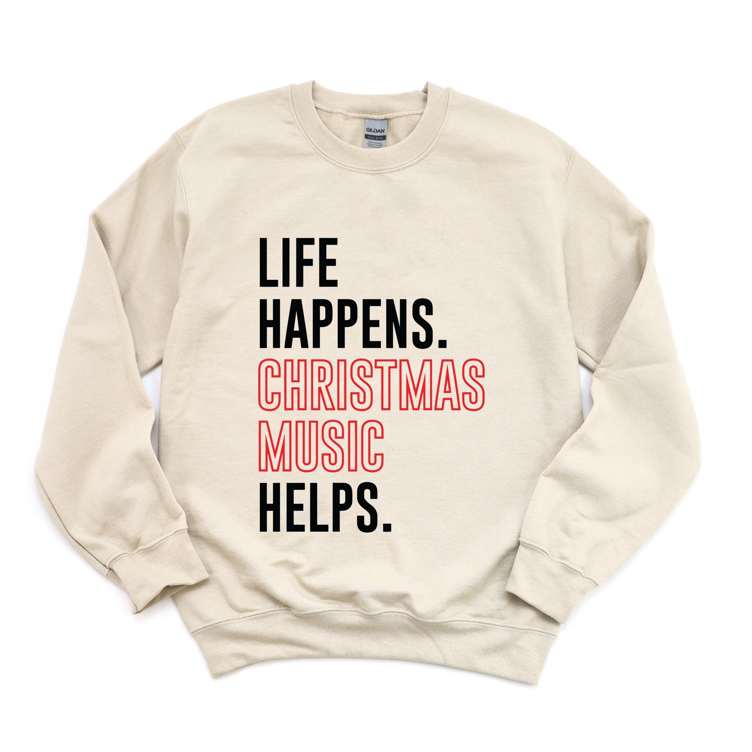 Christmas Music Helps - Women's Graphic Sweatshirt