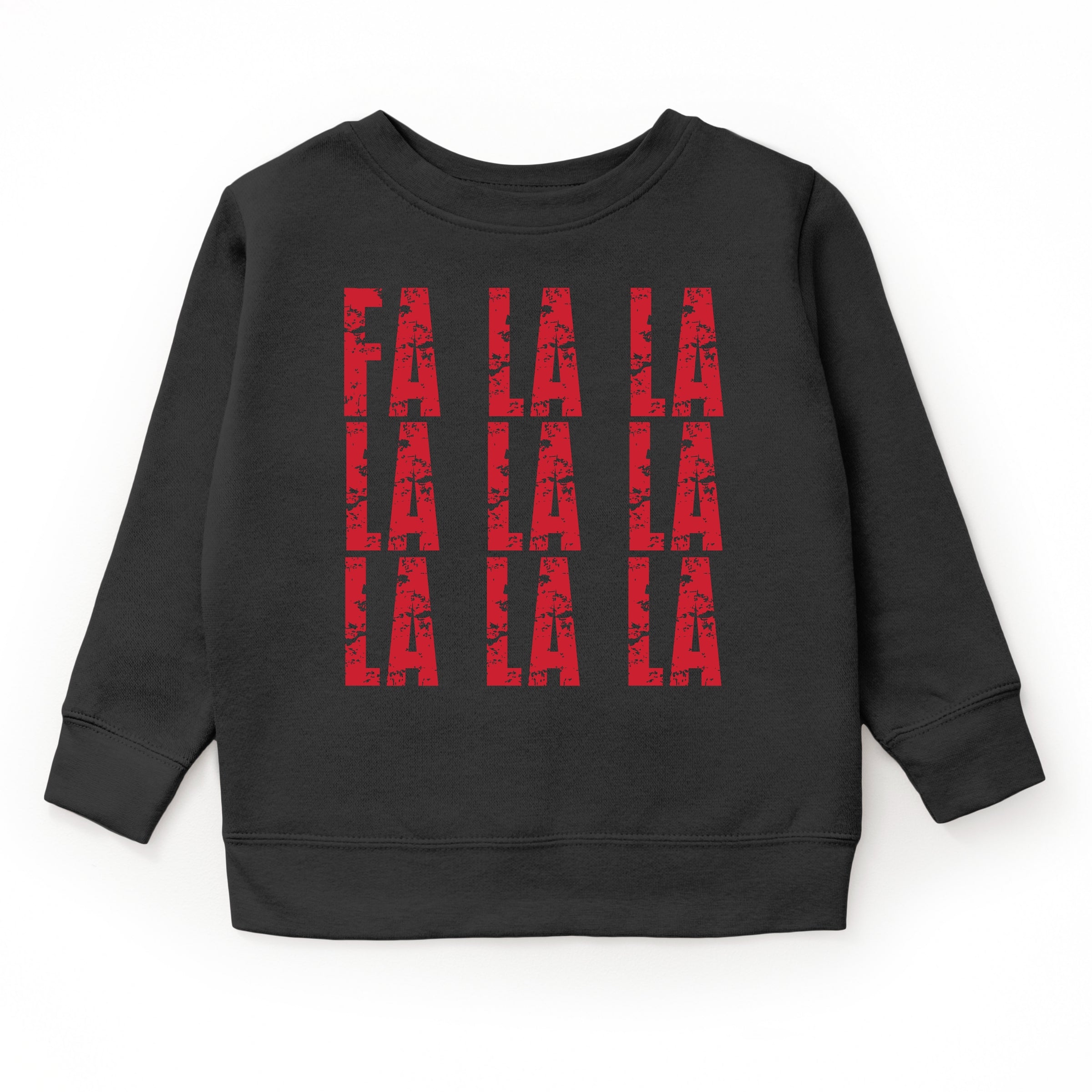 Fa La La Distressed - Youth Graphic Sweatshirt