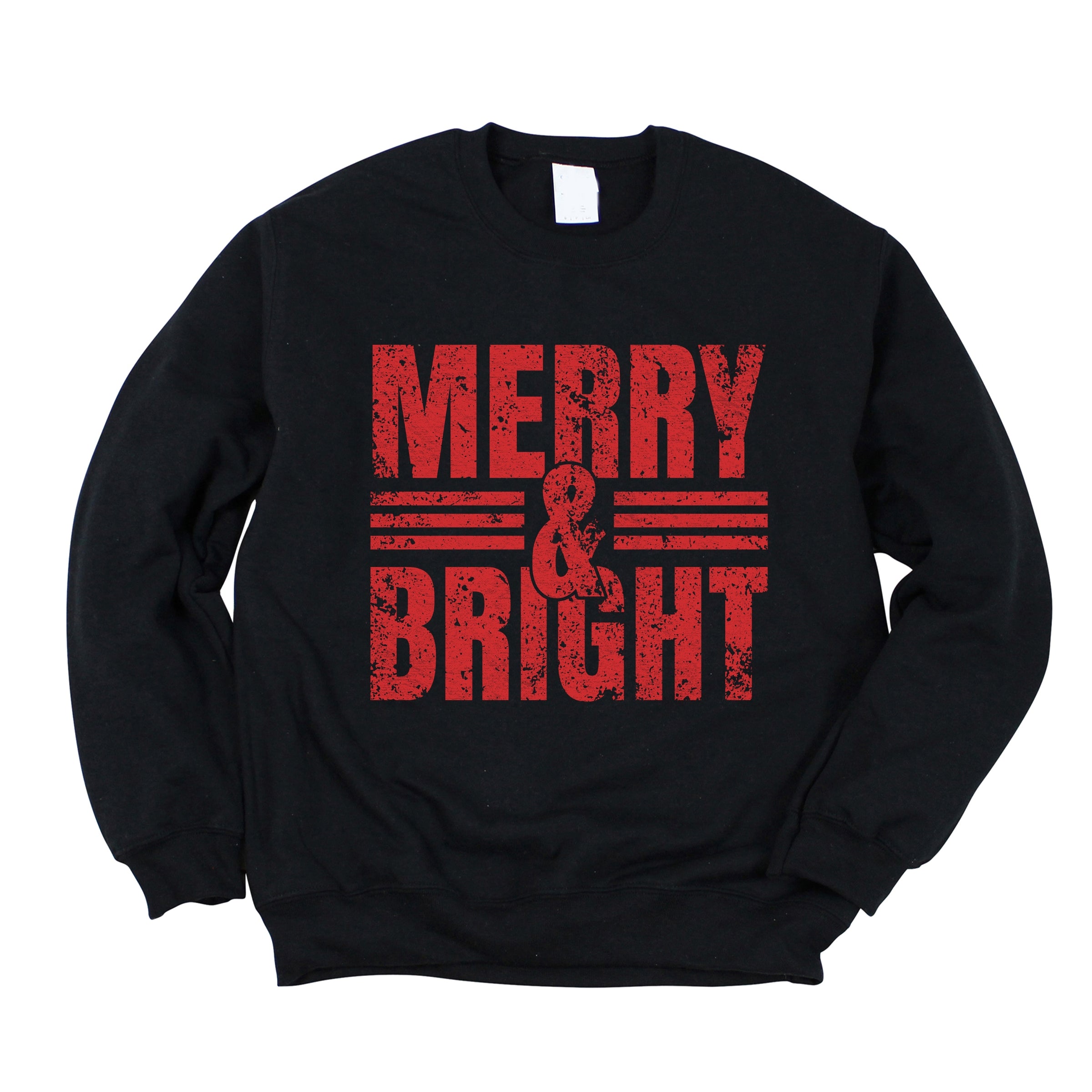 Merry & Bright Distressed - Women's Graphic Sweatshirt