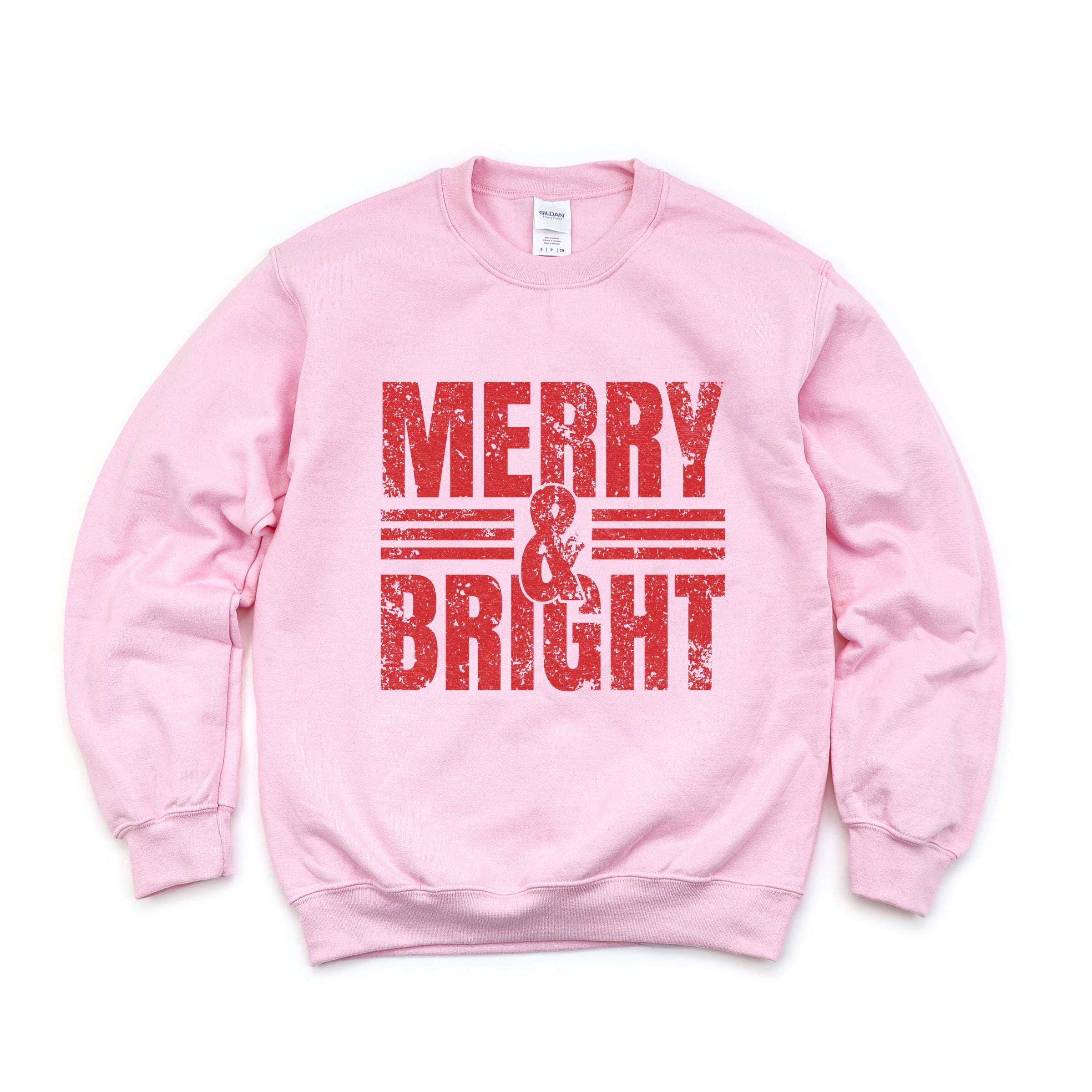 Merry & Bright Distressed - Women's Graphic Sweatshirt