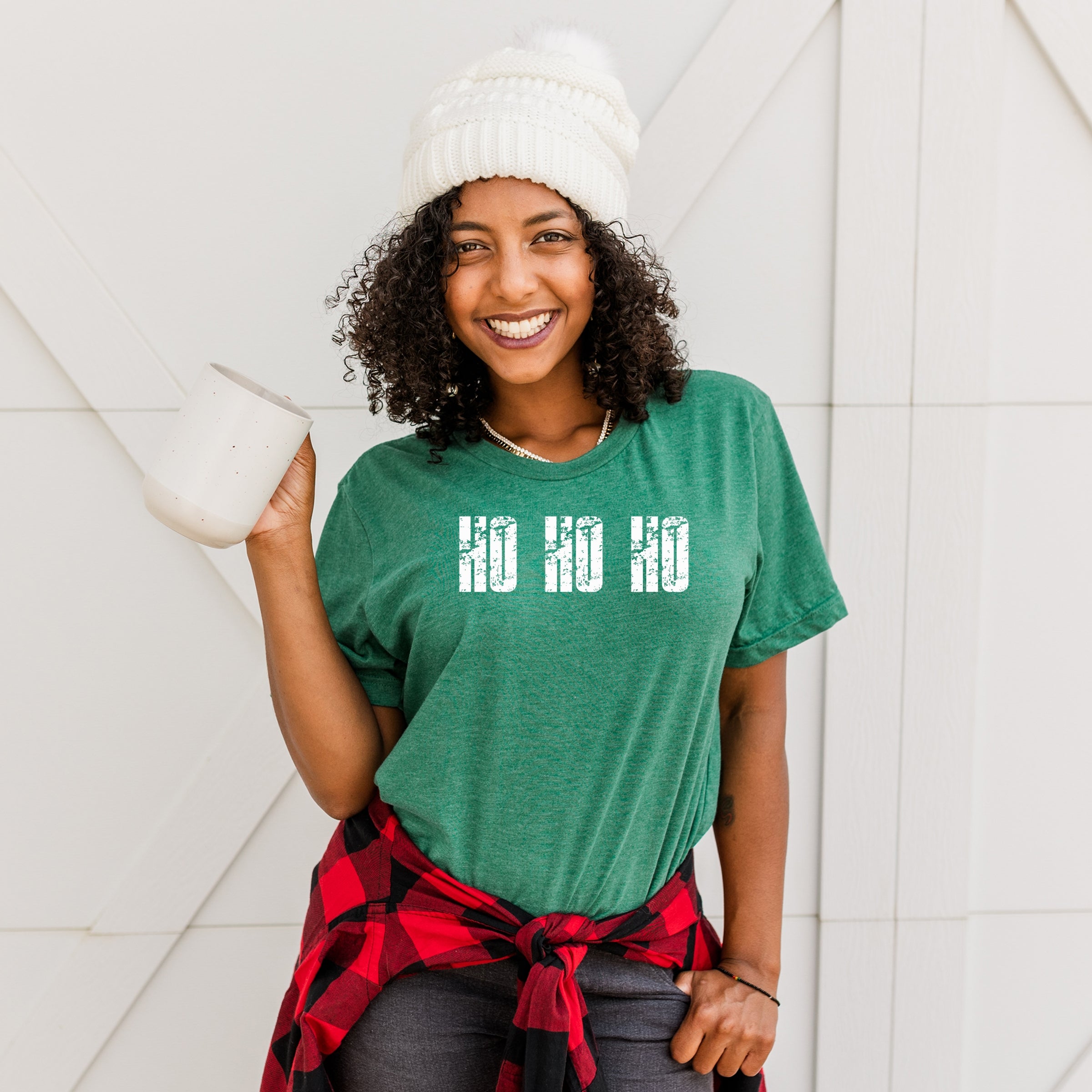 Ho Ho Ho Block Distressed - Women's Short Sleeve Graphic T-Shirt