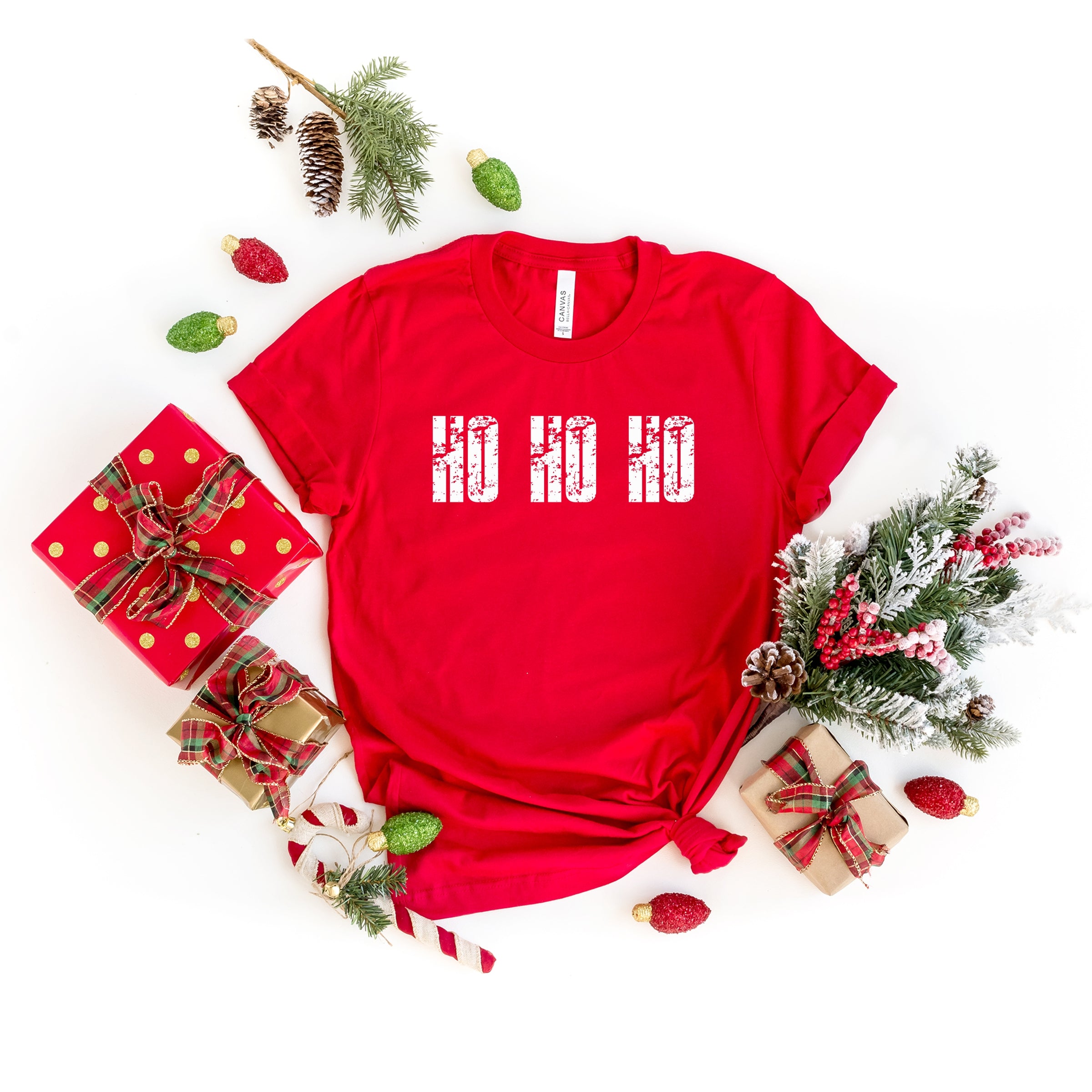 Ho Ho Ho Block Distressed - Women's Short Sleeve Graphic T-Shirt