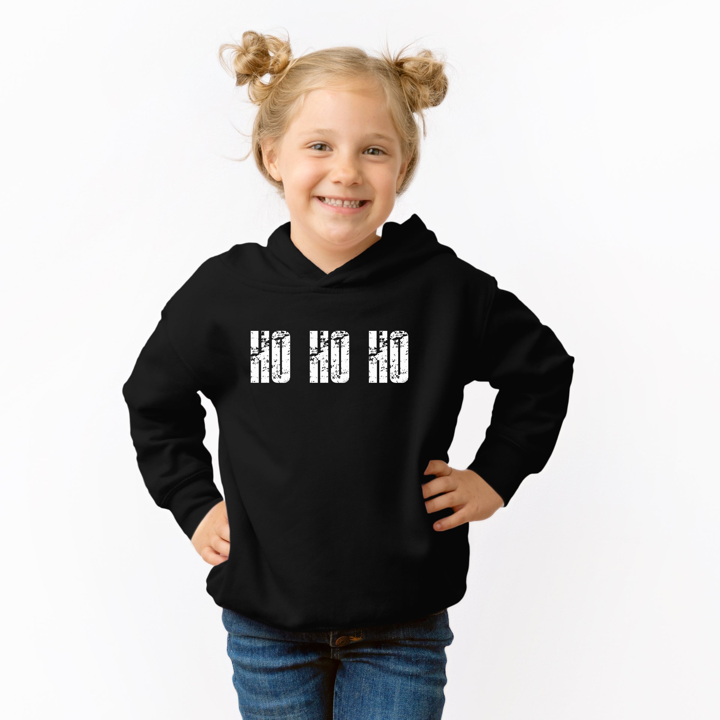Ho Ho Ho Block Distressed - Toddler Hoodie