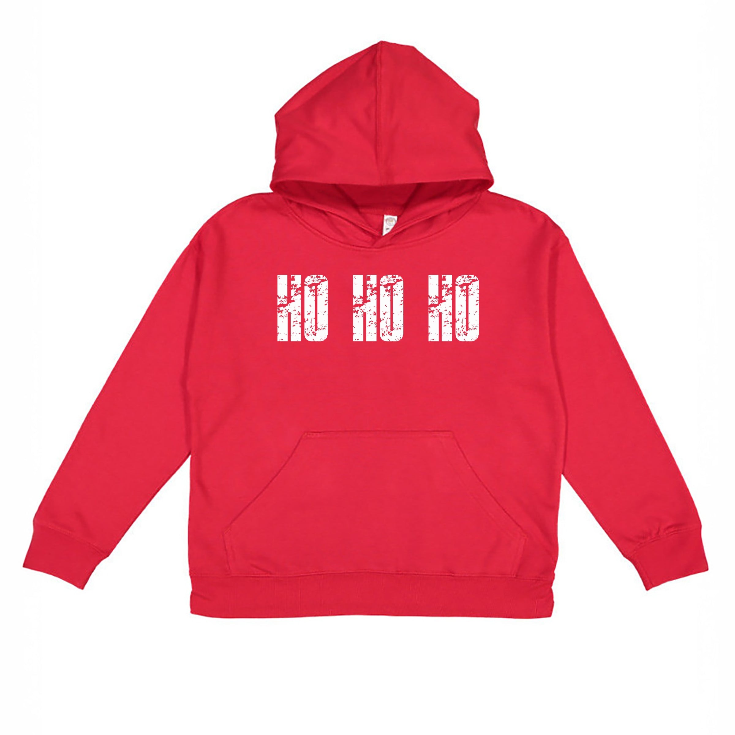 Ho Ho Ho Block Distressed - Youth Graphic Hoodie