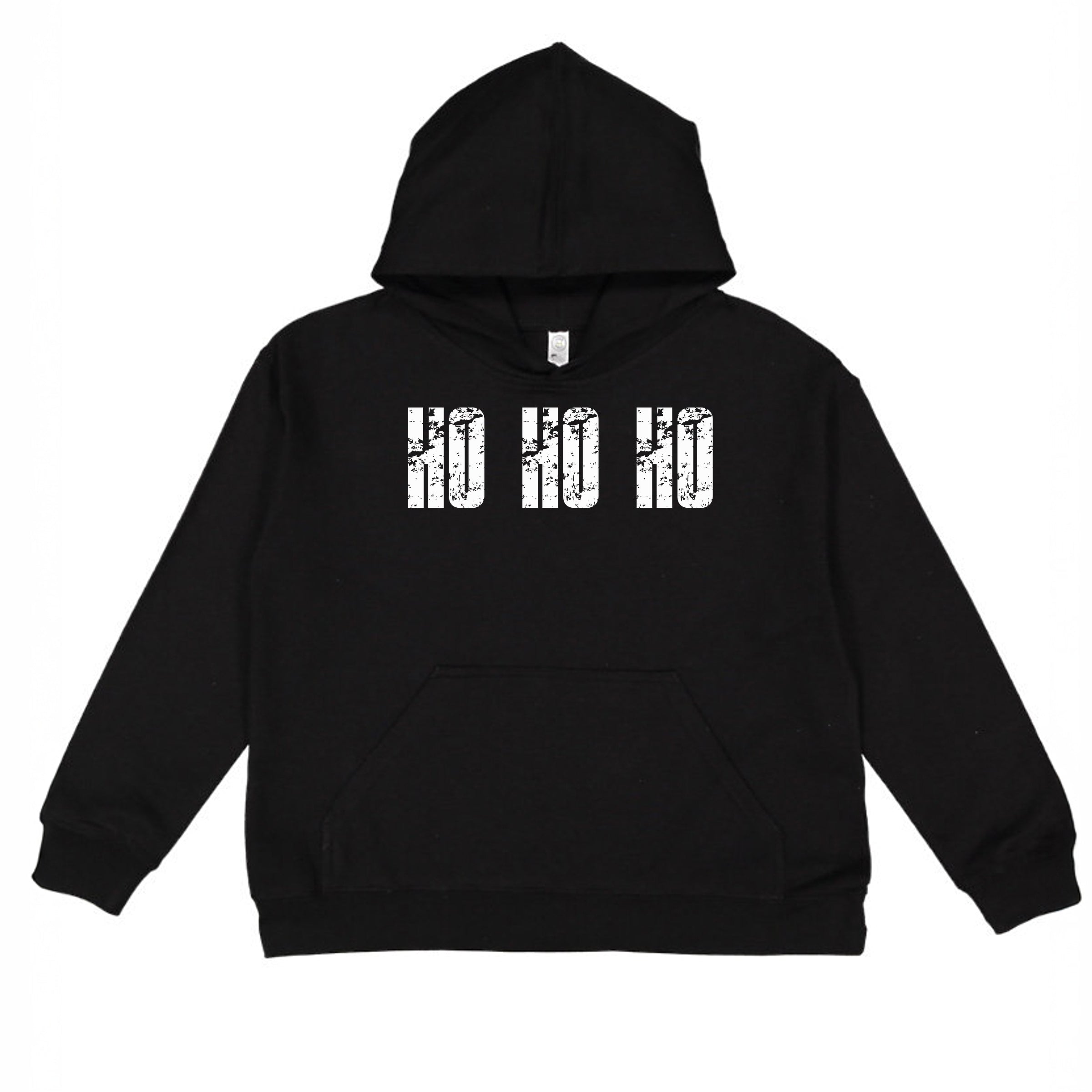 Ho Ho Ho Block Distressed - Youth Graphic Hoodie