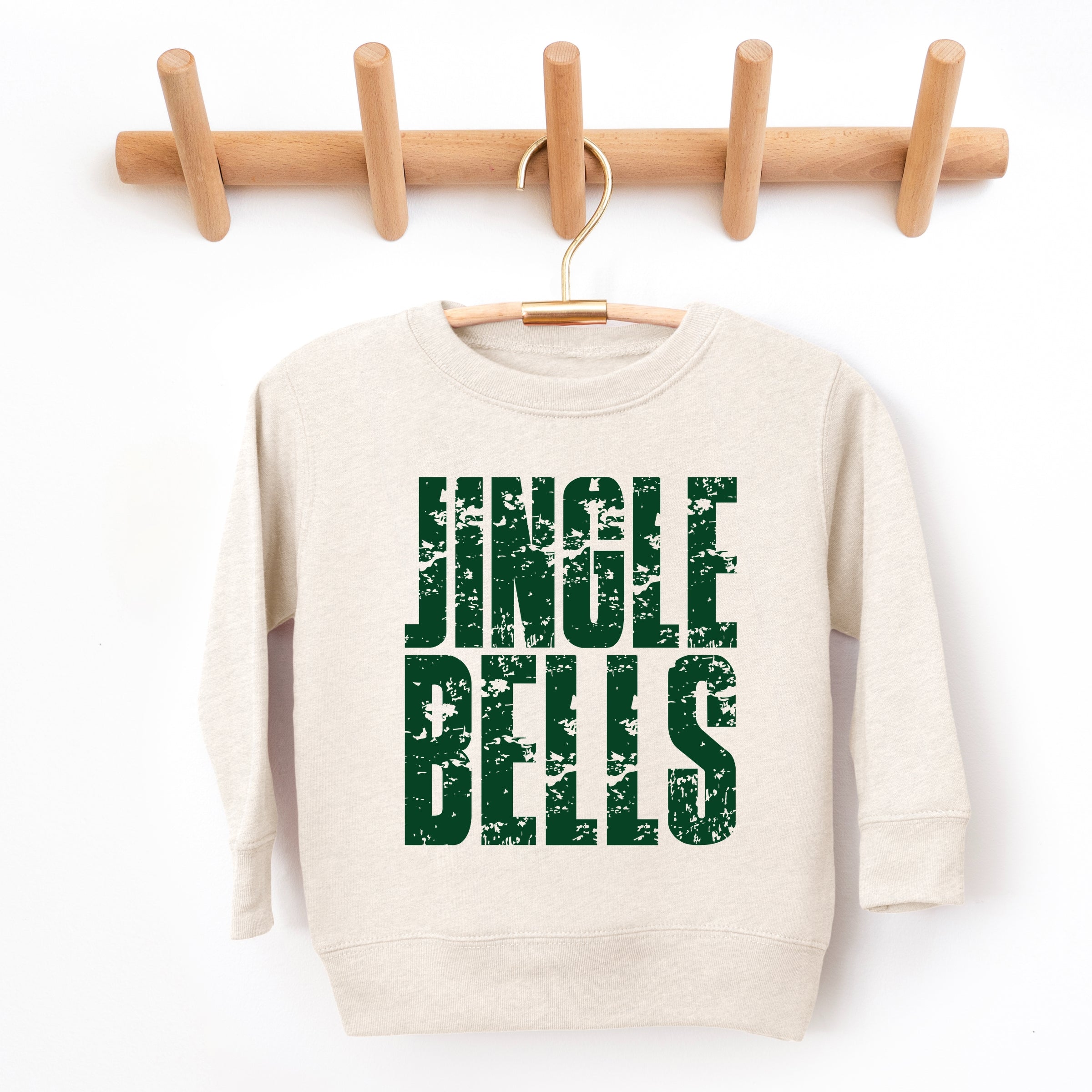 Jingle Bells Block Distressed - Toddler Graphic Sweatshirt