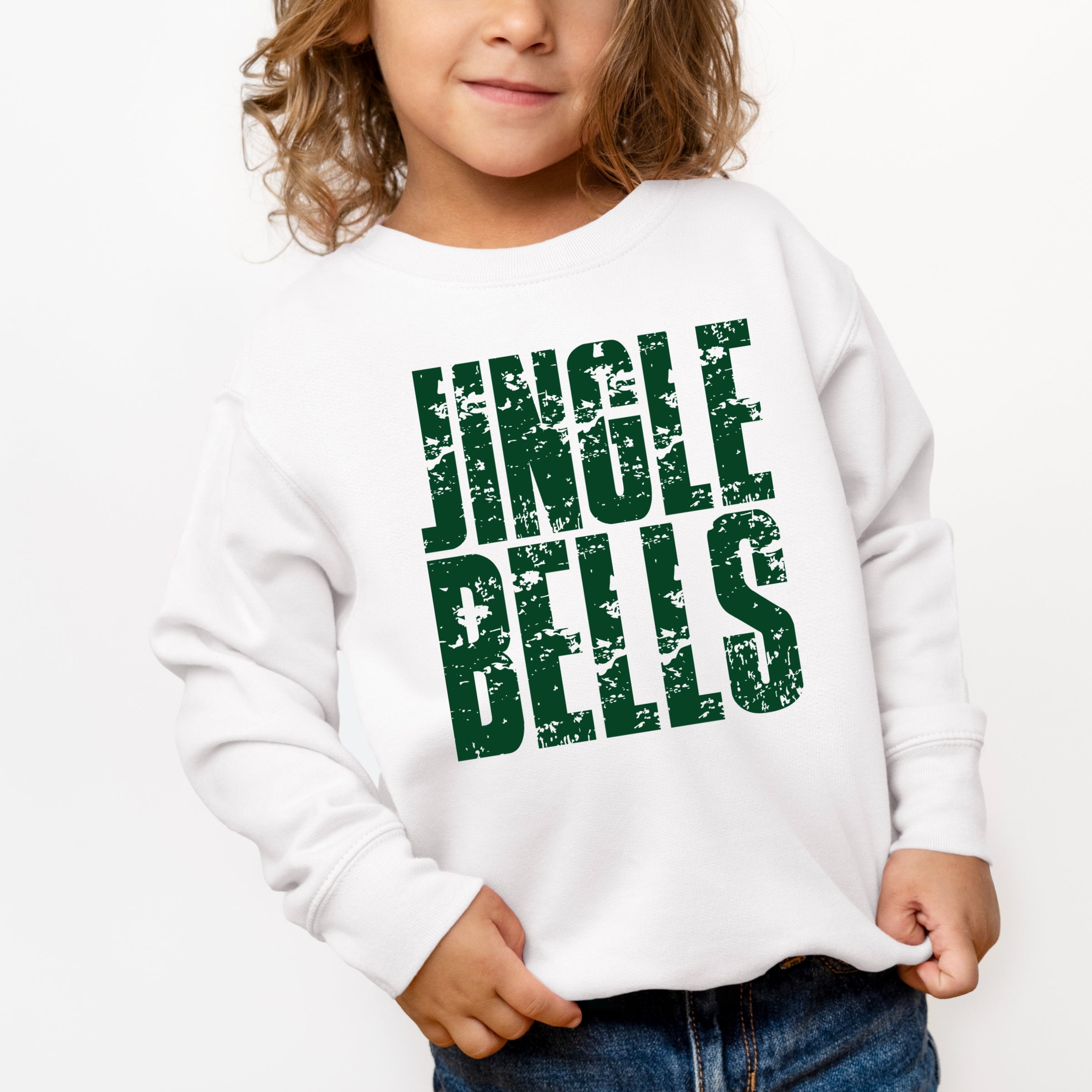 Jingle Bells Block Distressed - Toddler Graphic Sweatshirt