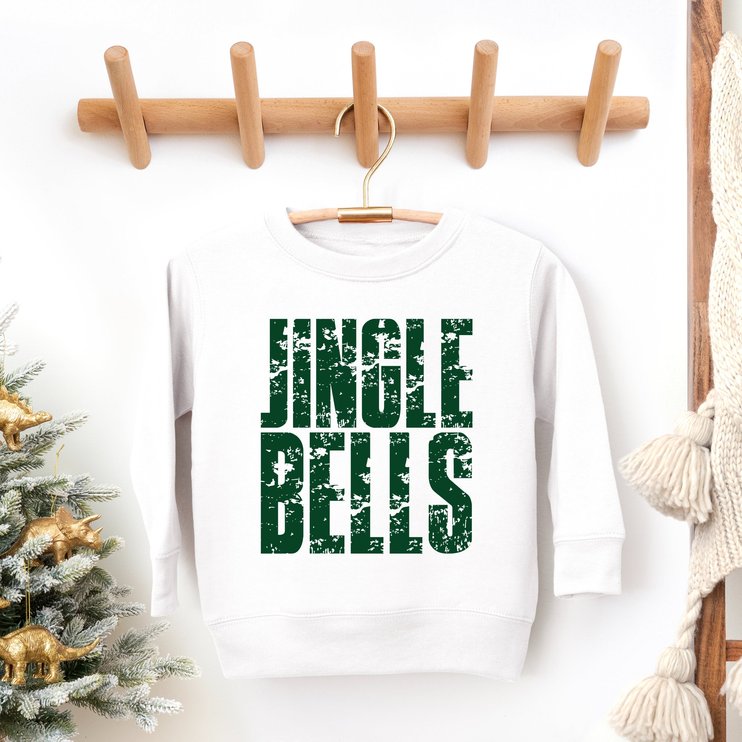 Jingle Bells Block Distressed - Toddler Graphic Sweatshirt
